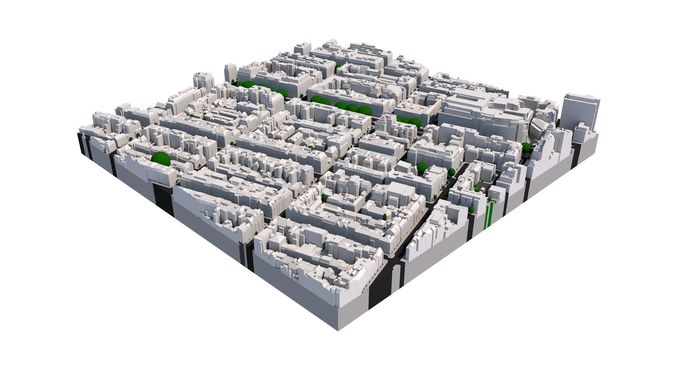 London city tile Level 2 block TQ2881 North East 3D model