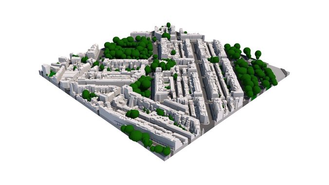 London city tile Level 2 block TQ2879 South West 3D model