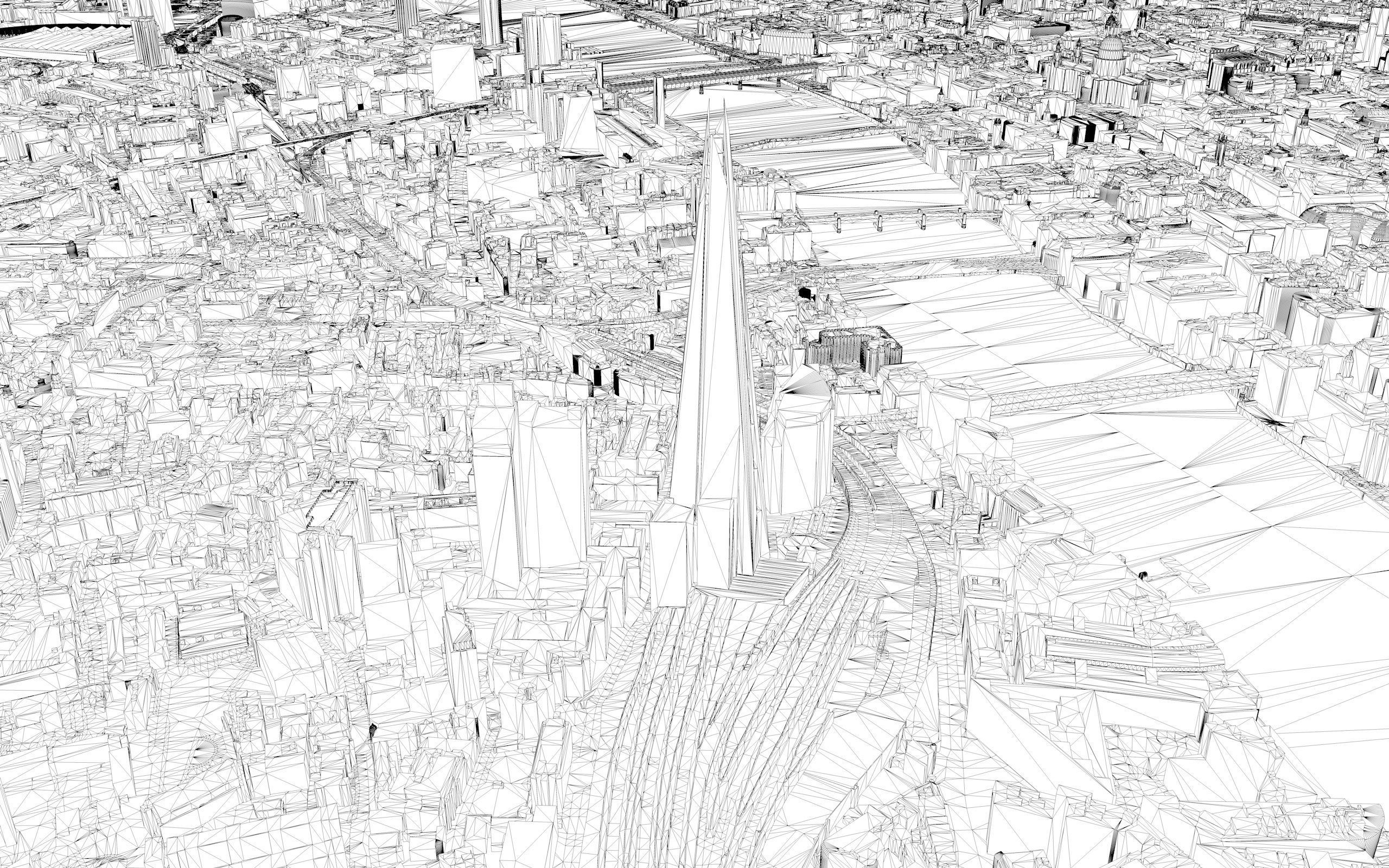 Large London city model 25 square kilometres 3D model_15