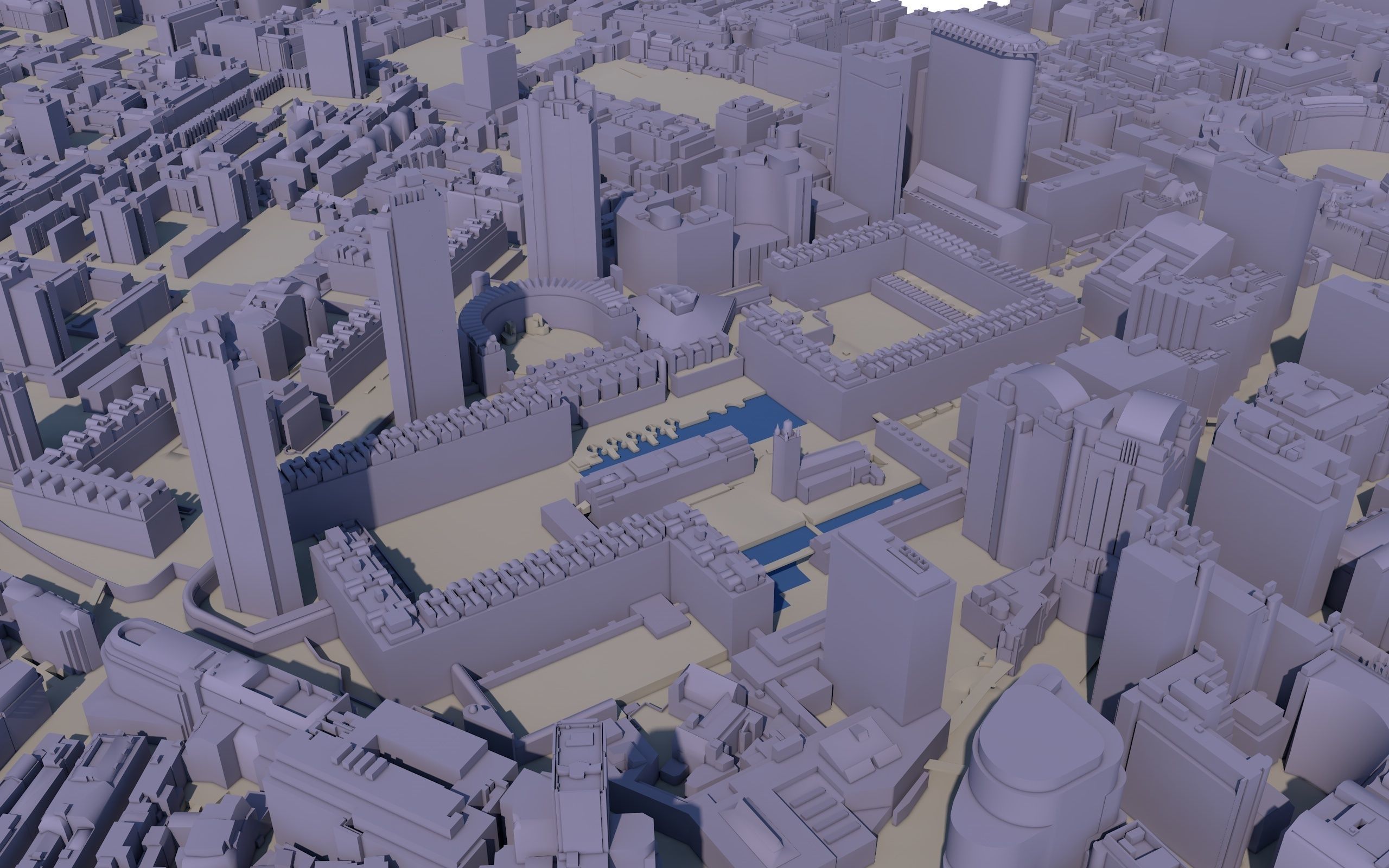 Large London city model 25 square kilometres 3D model_22