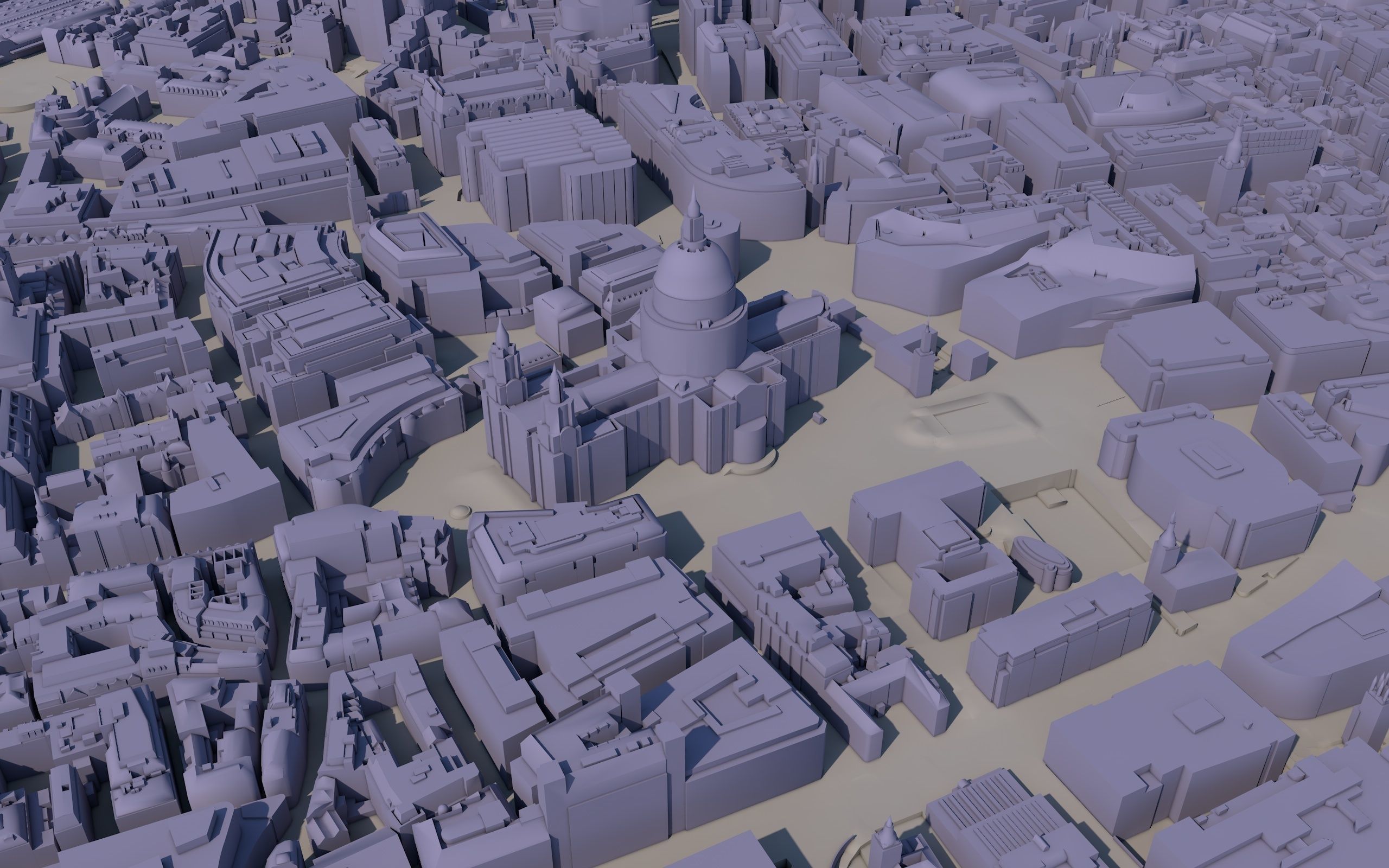 Large London city model 25 square kilometres 3D model_18