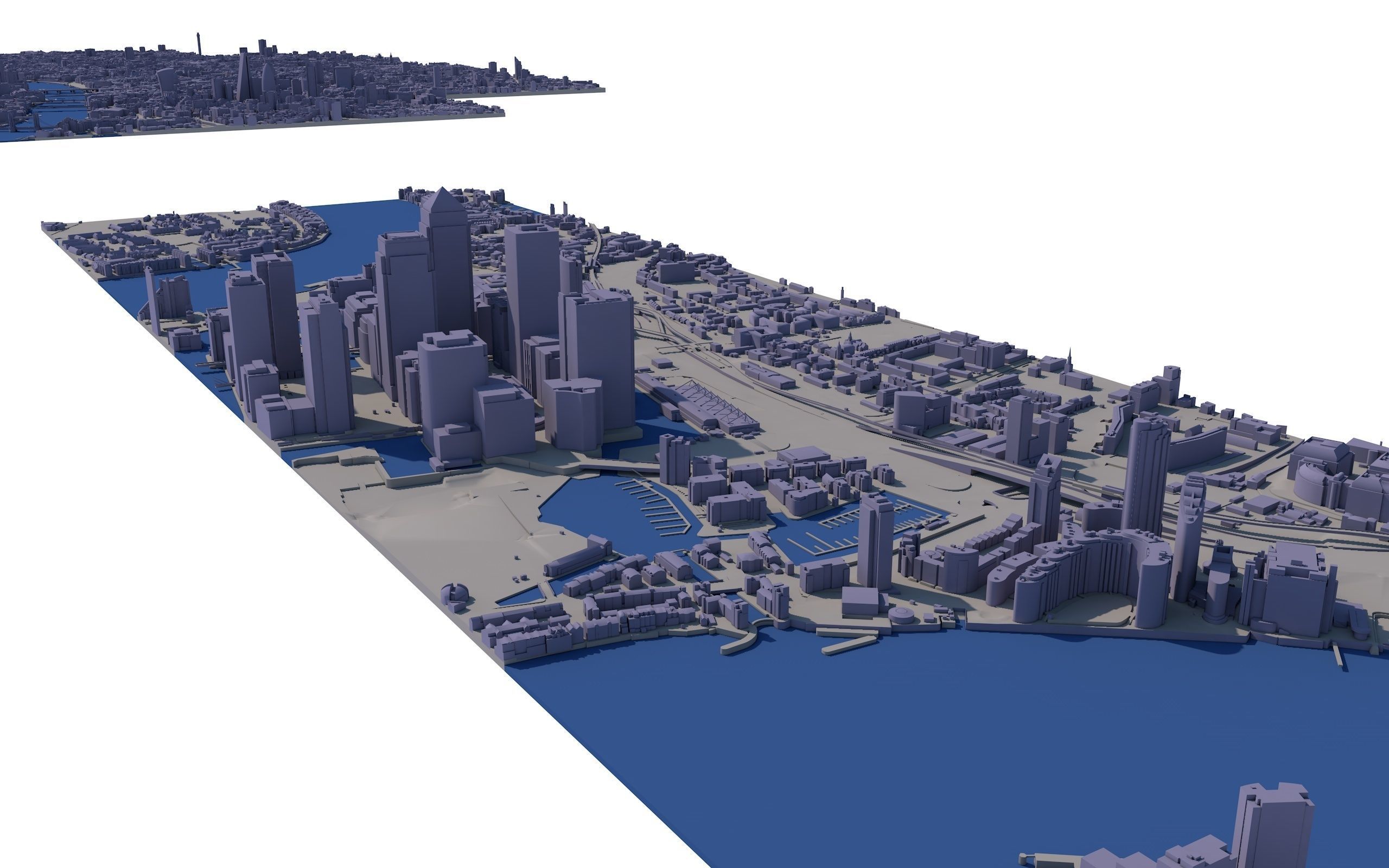 Large London city model 25 square kilometres 3D model_26