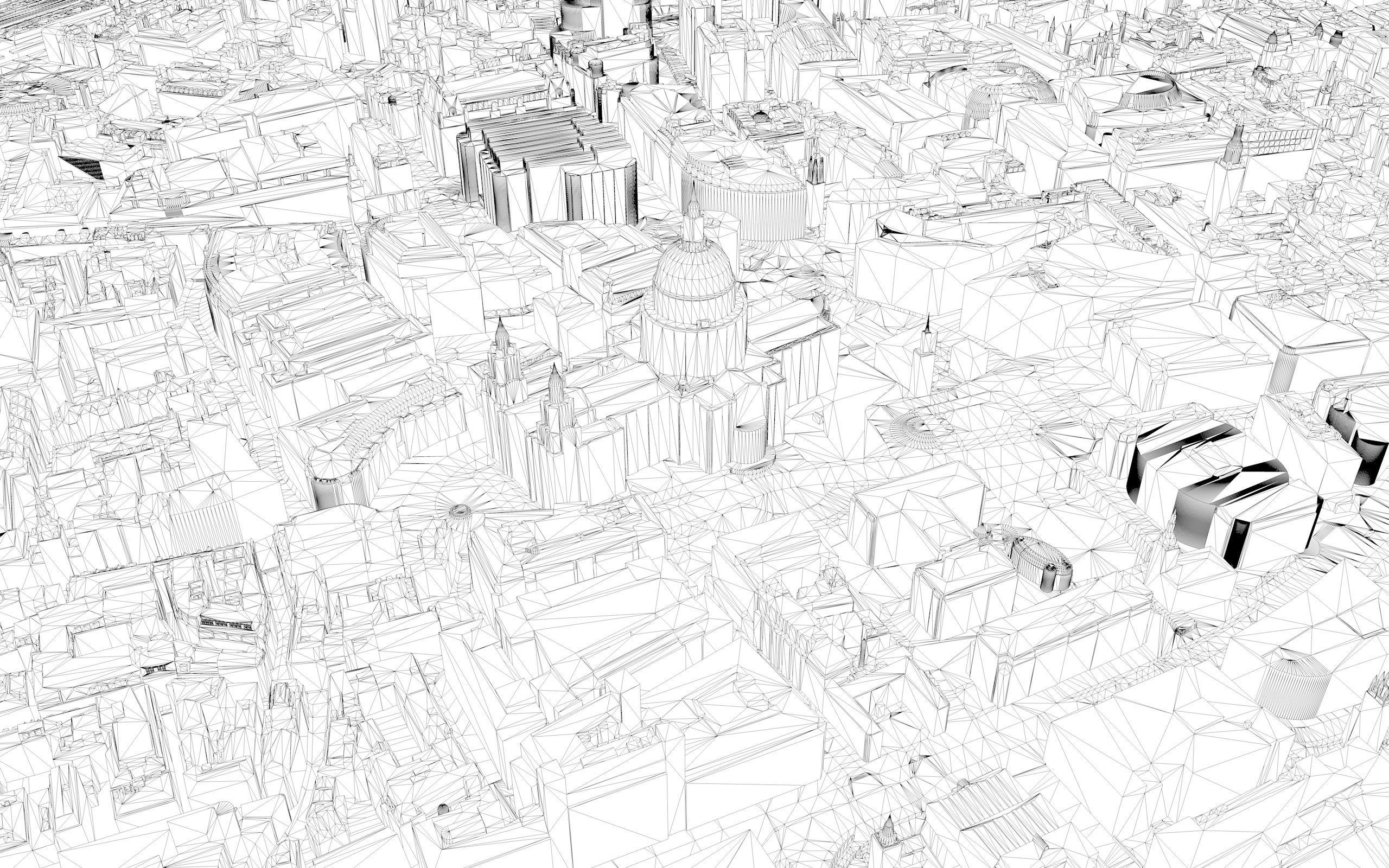Large London city model 25 square kilometres 3D model_19