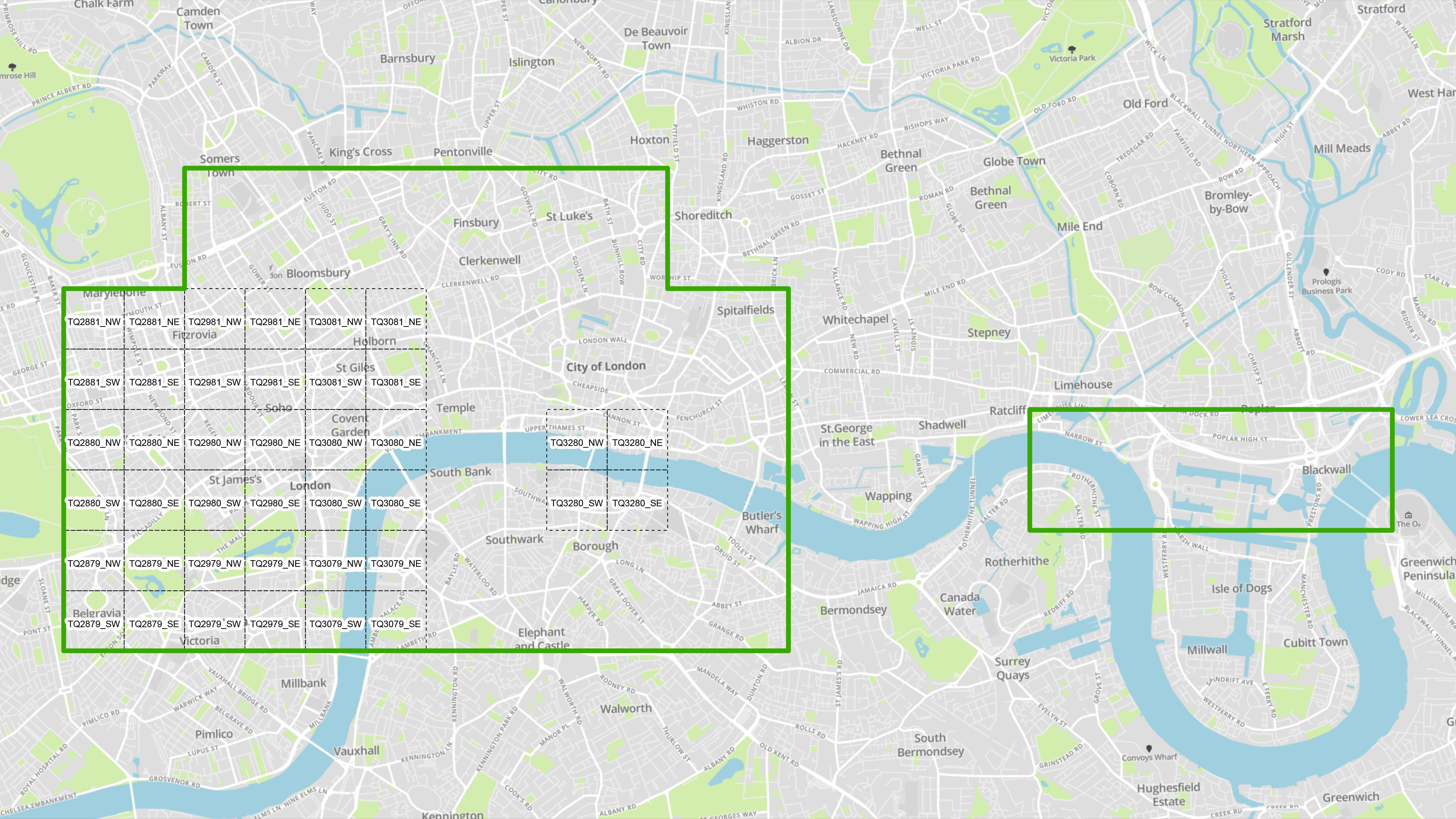 Large London city model 25 square kilometres 3D model_4
