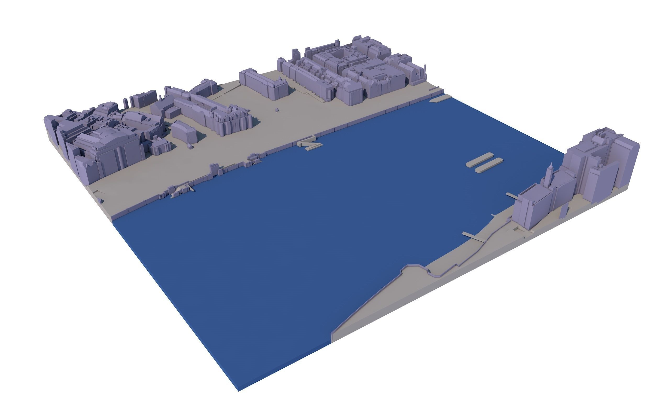 Large London city model 25 square kilometres 3D model_7