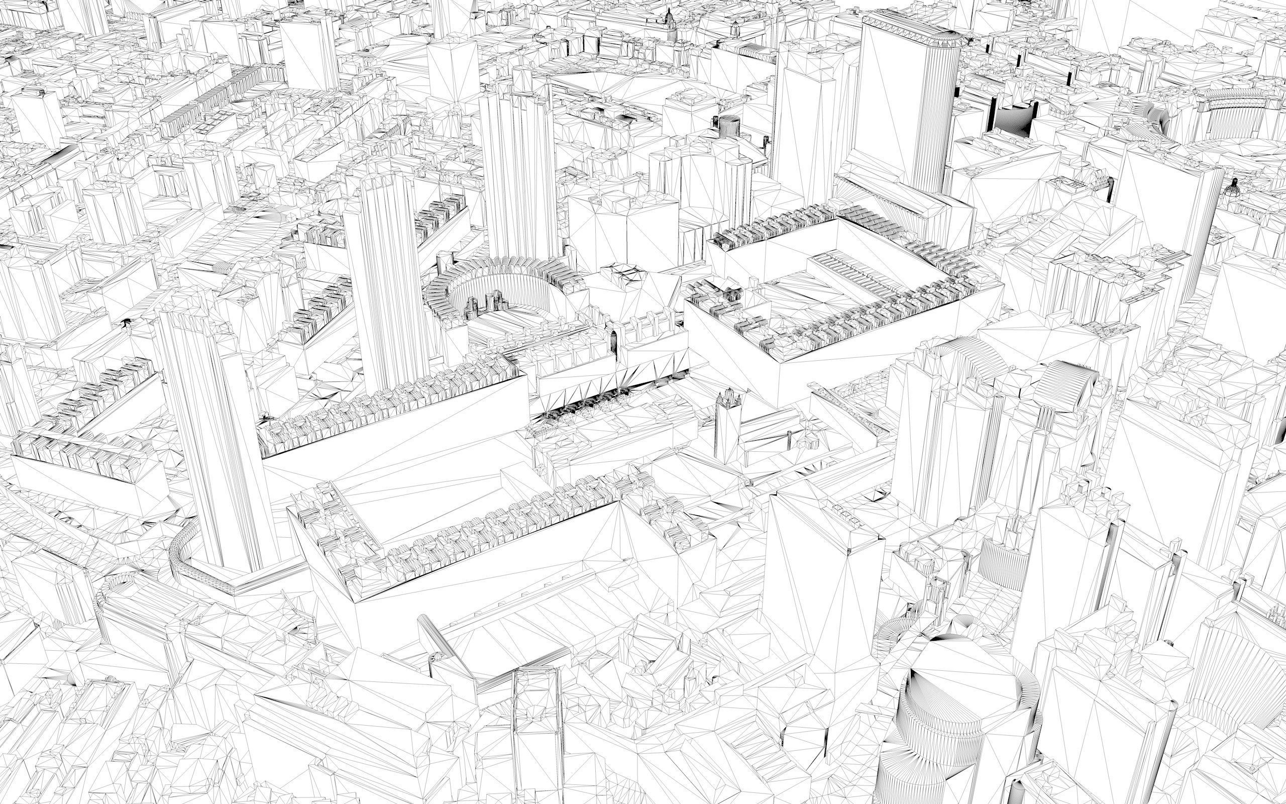 Large London city model 25 square kilometres 3D model_23