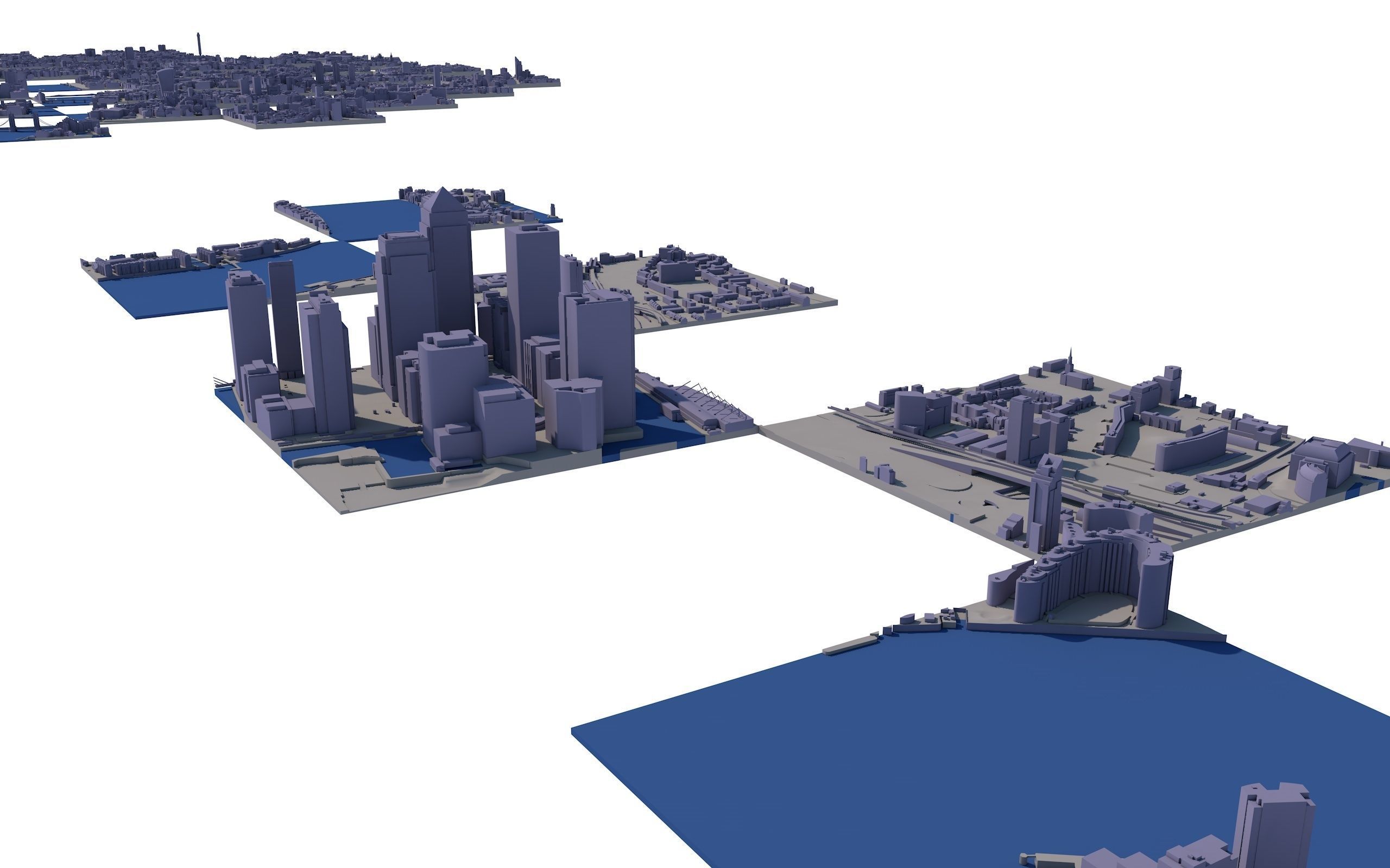Large London city model 25 square kilometres 3D model_24