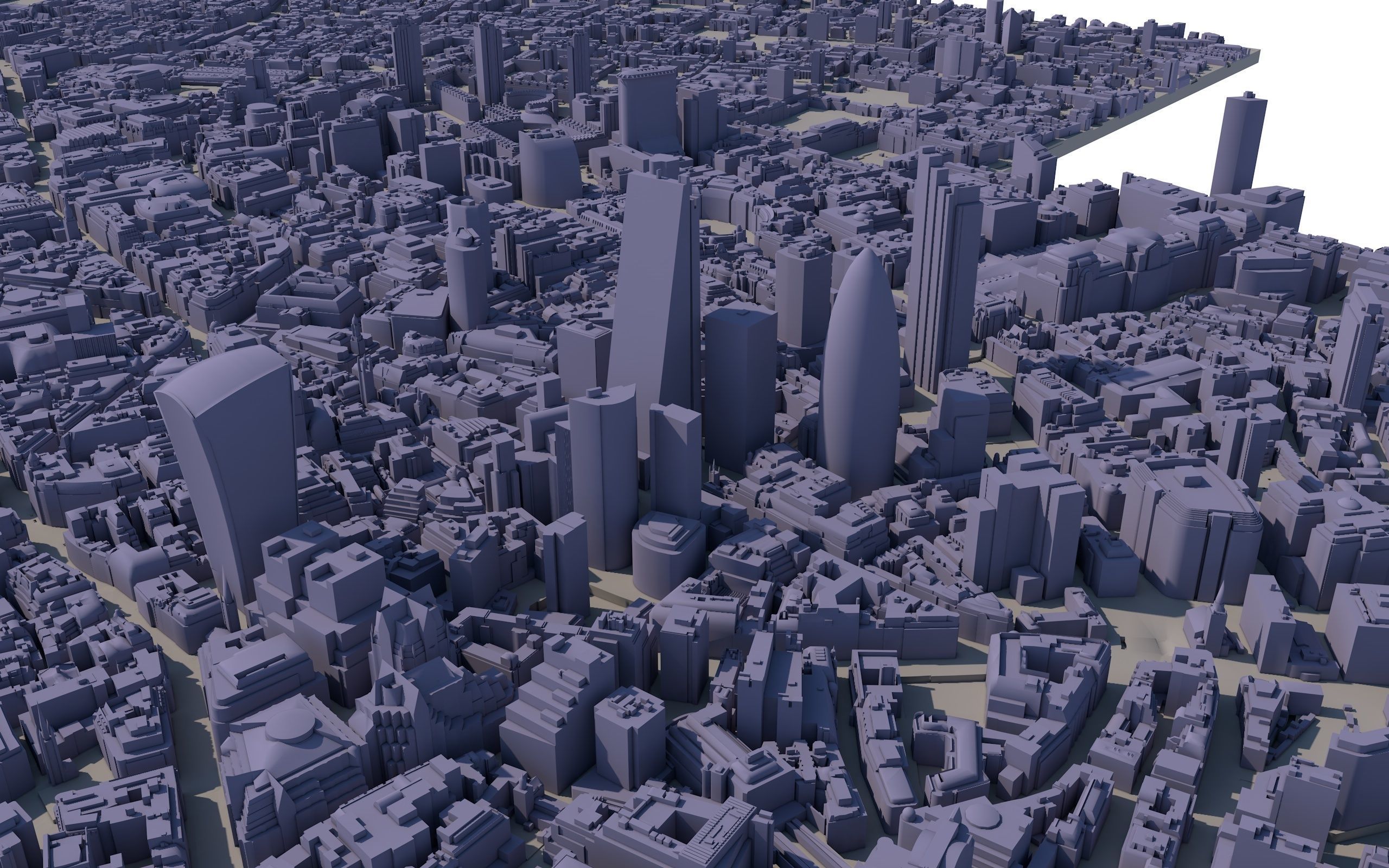 Large London city model 25 square kilometres 3D model_10