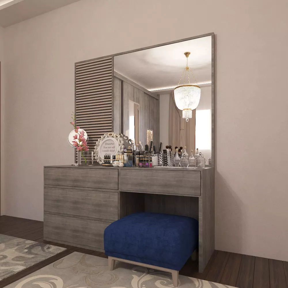 Modern Dresser Free low-poly 3D model