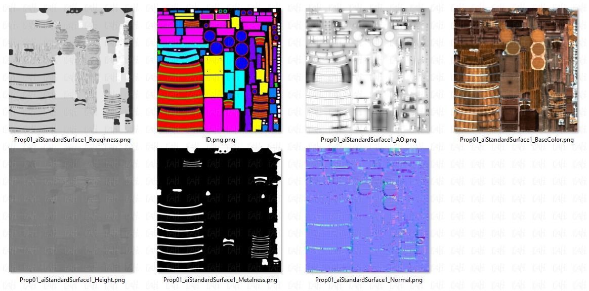 Barrel Lowpolygon V01 Low-poly 3D model_33