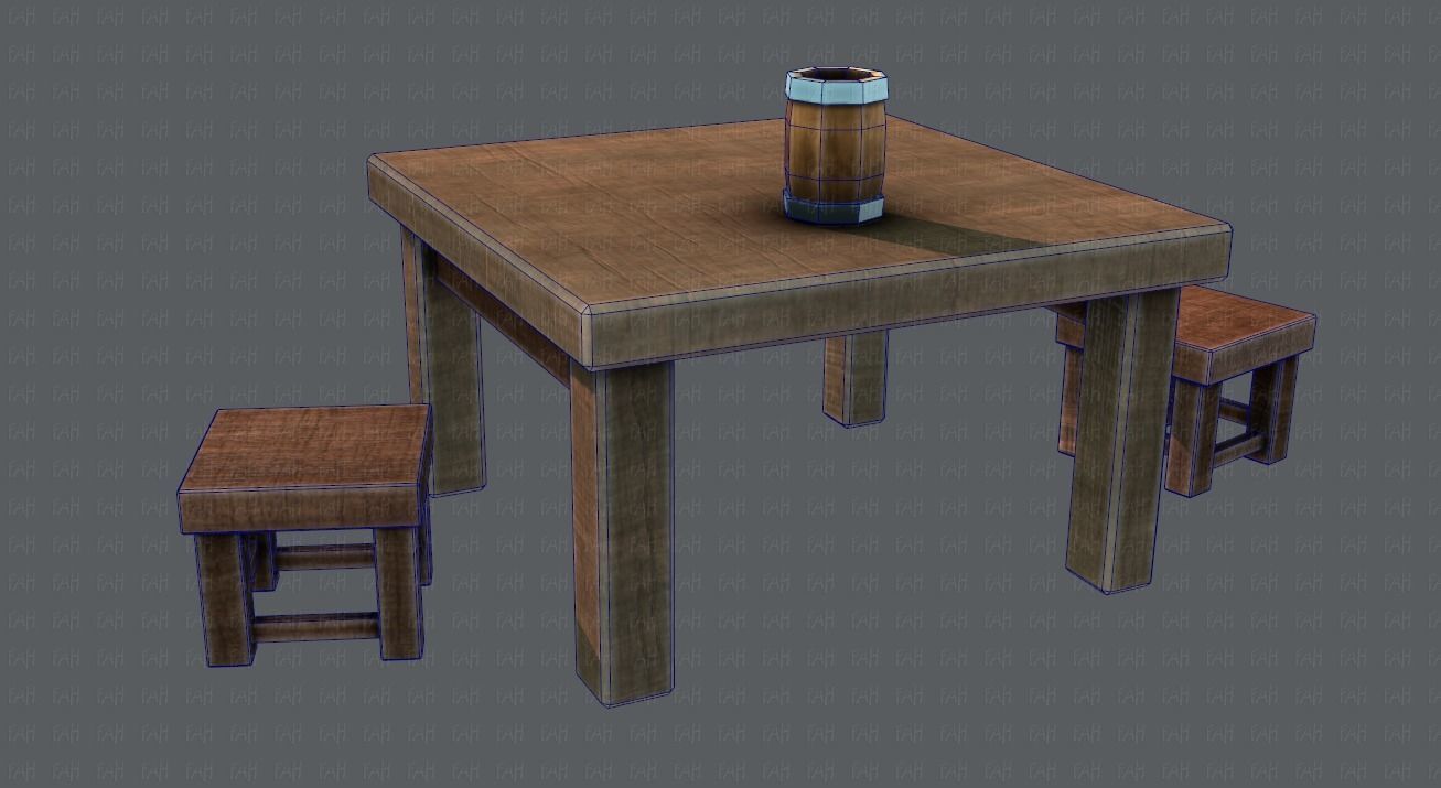 Barrel Lowpolygon V01 Low-poly 3D model_26