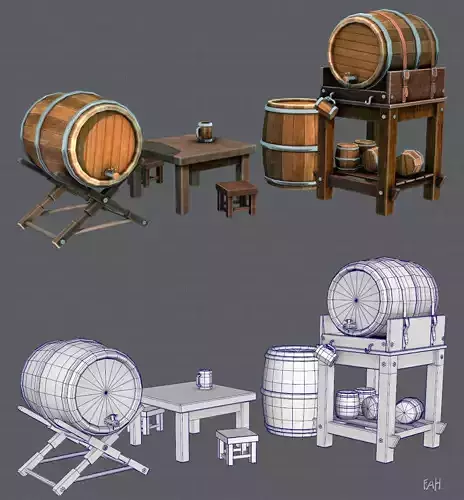Barrel Lowpolygon V01