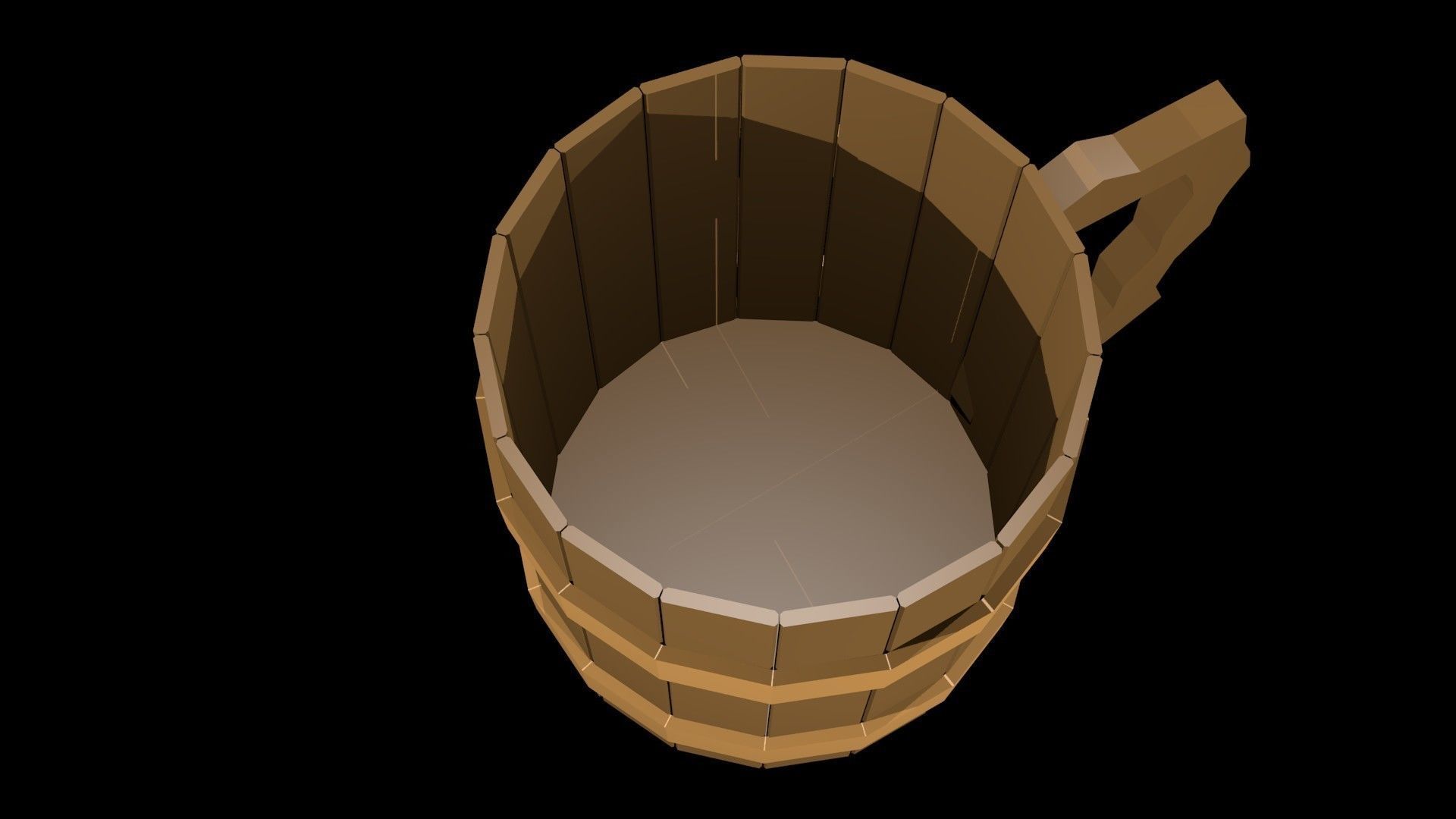 Low Poly Beer Mug Low-poly 3D model_3