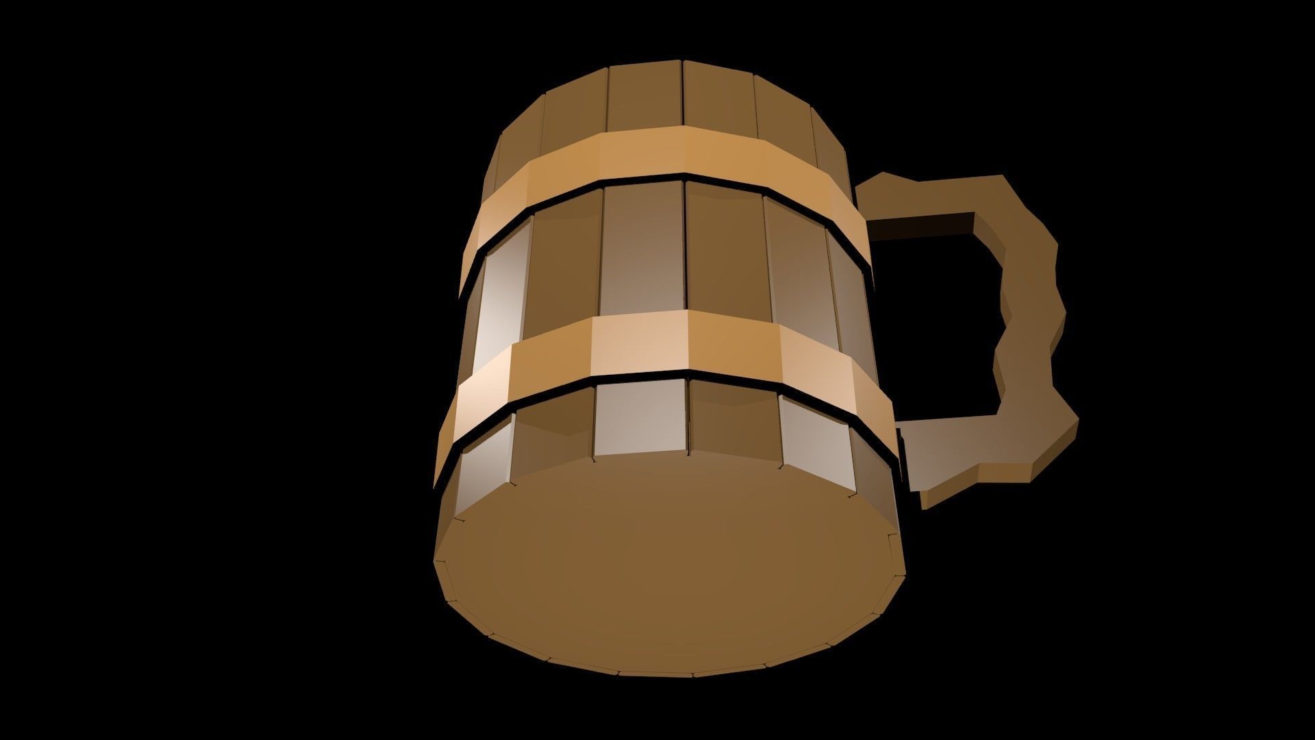 Low Poly Beer Mug Low-poly 3D model_4