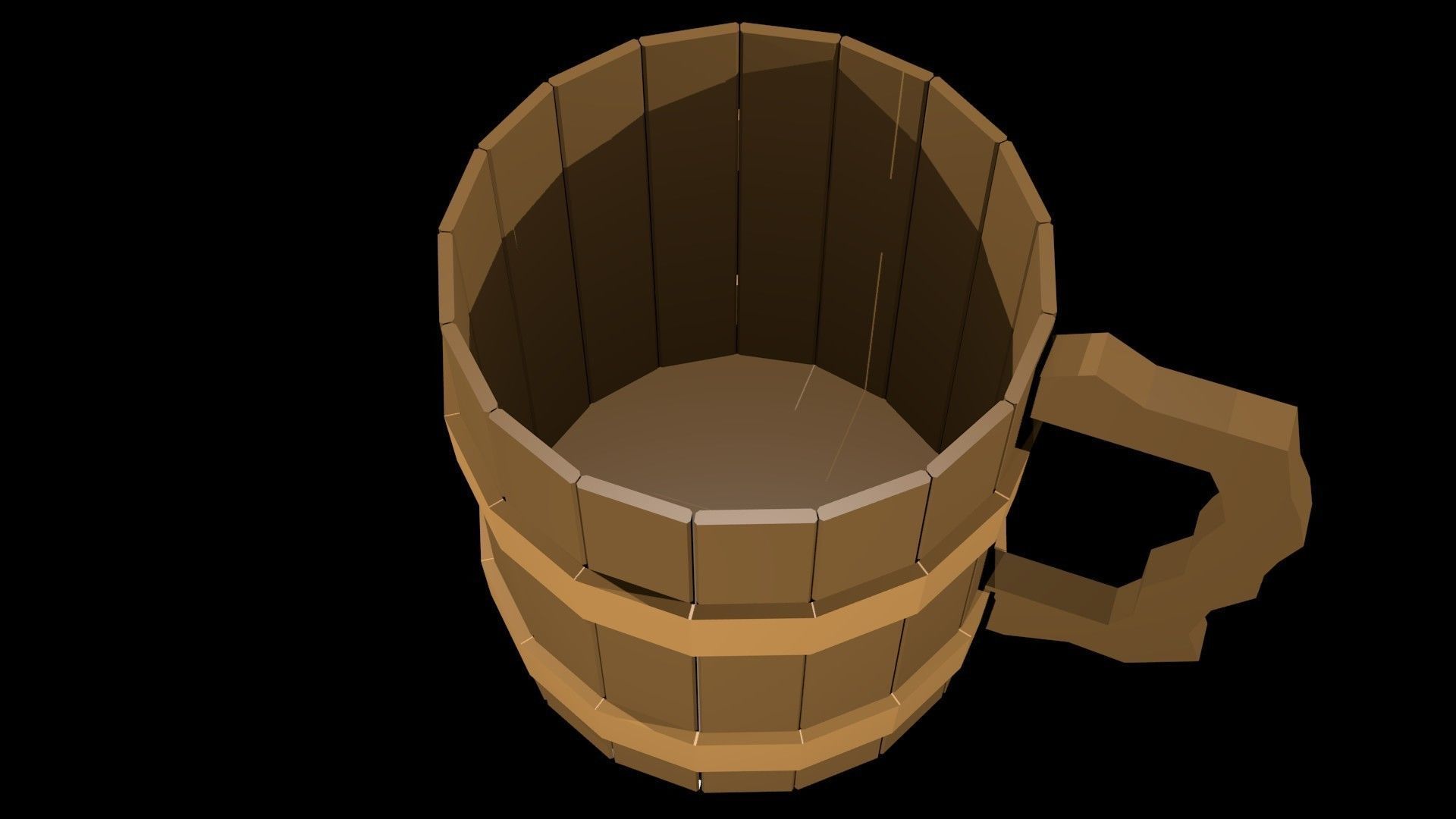 Low Poly Beer Mug Low-poly 3D model_2