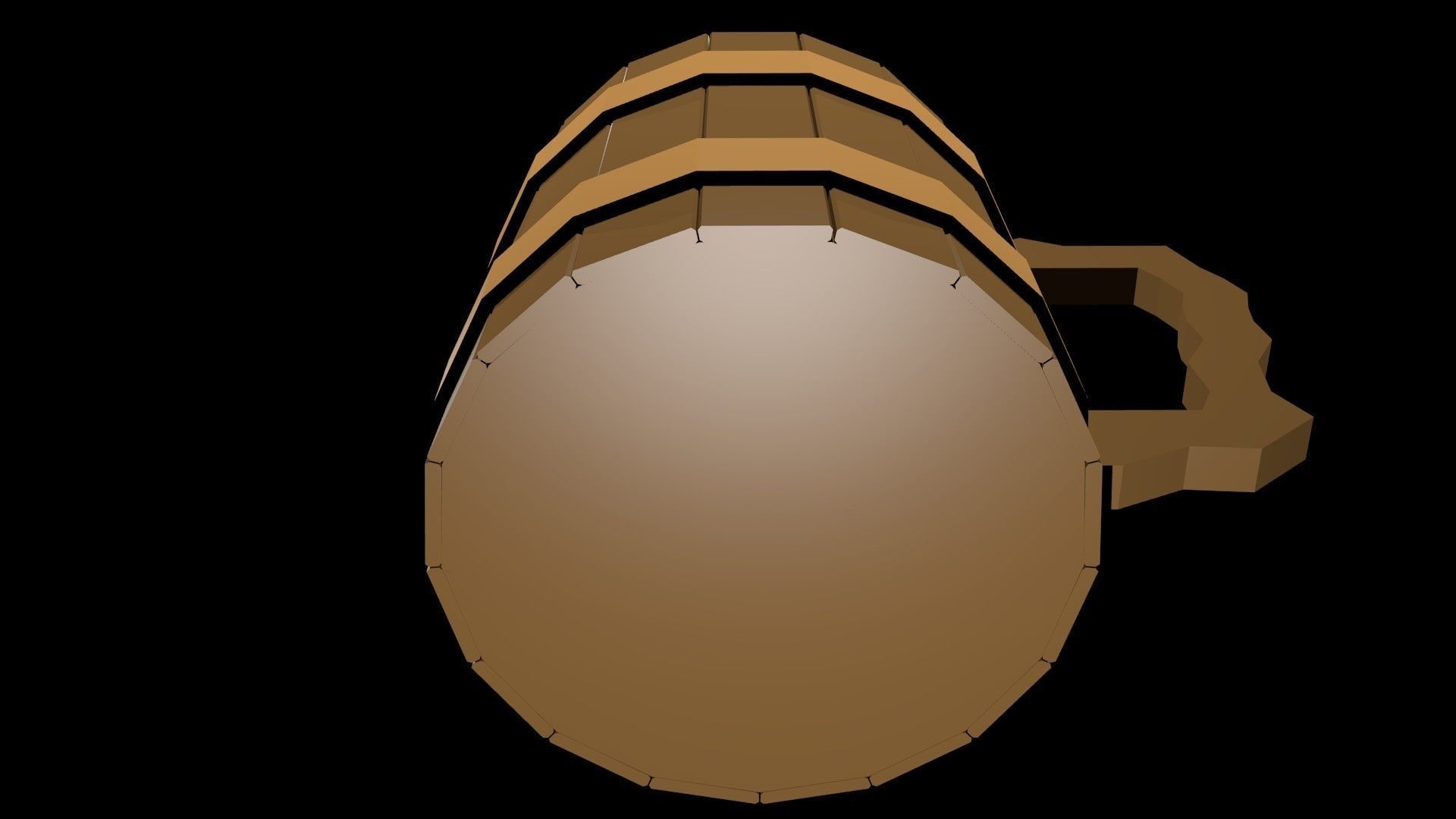 Low Poly Beer Mug Low-poly 3D model_5