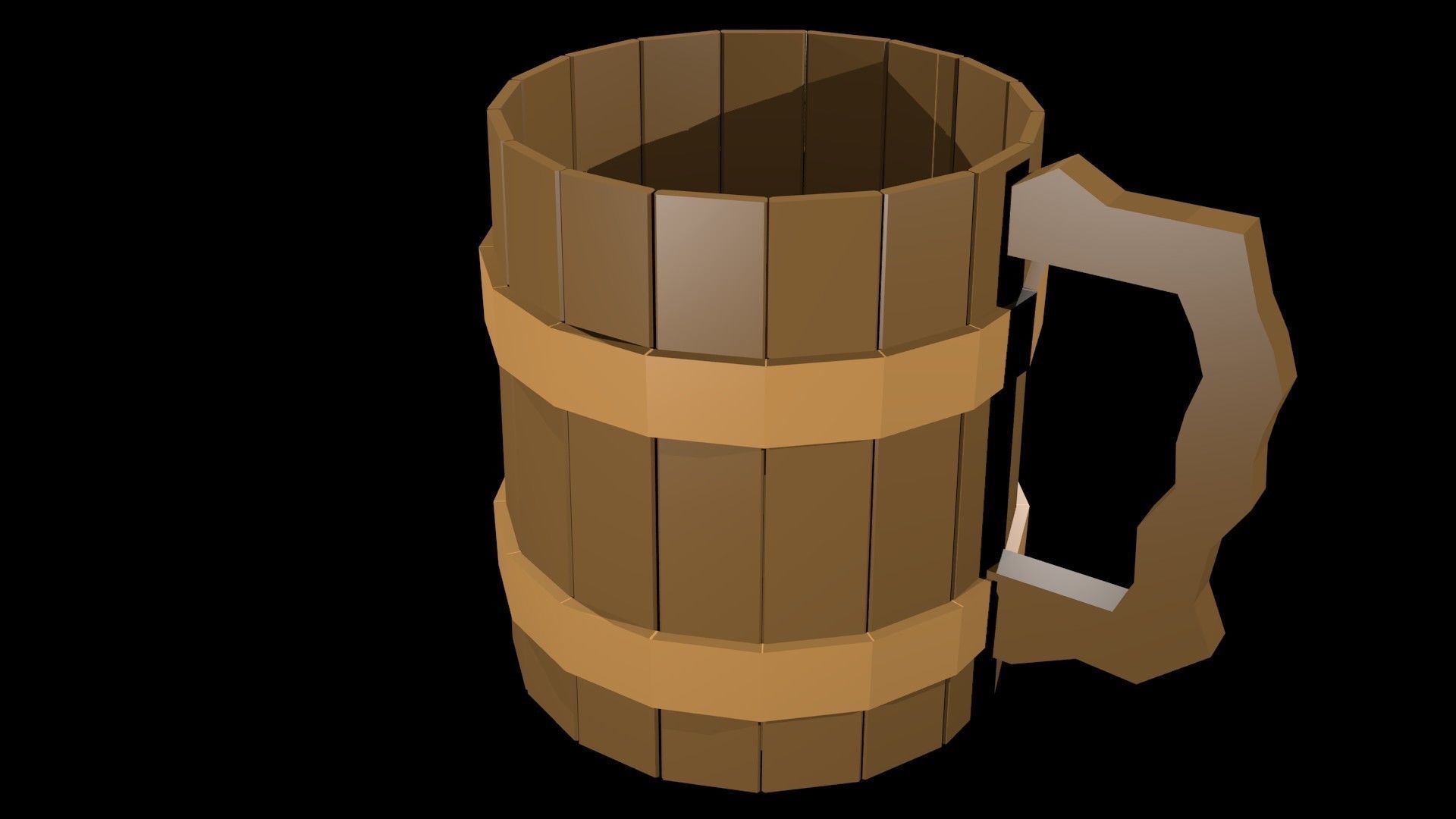 Low Poly Beer Mug Low-poly 3D model_0