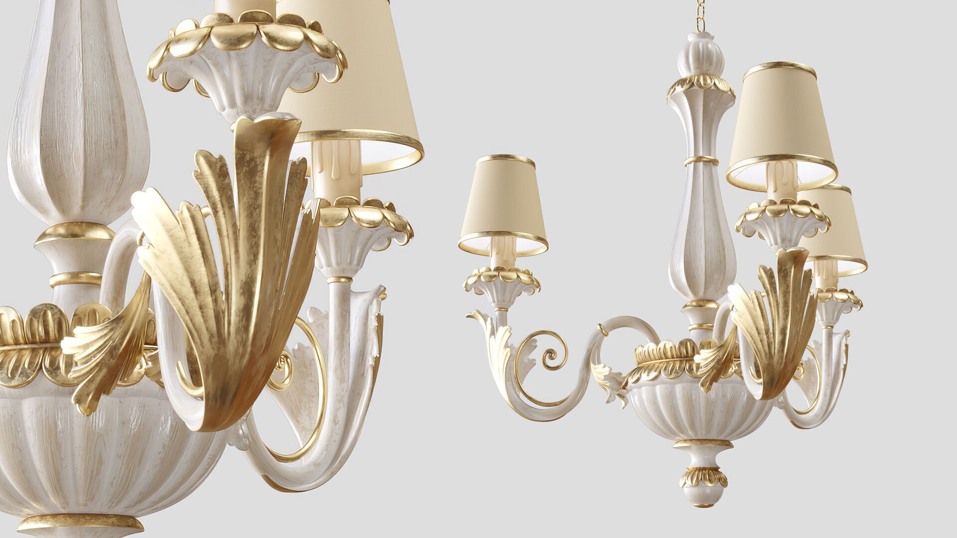 Chandelier Silvano Grifoni 3 lamp 3D model_5