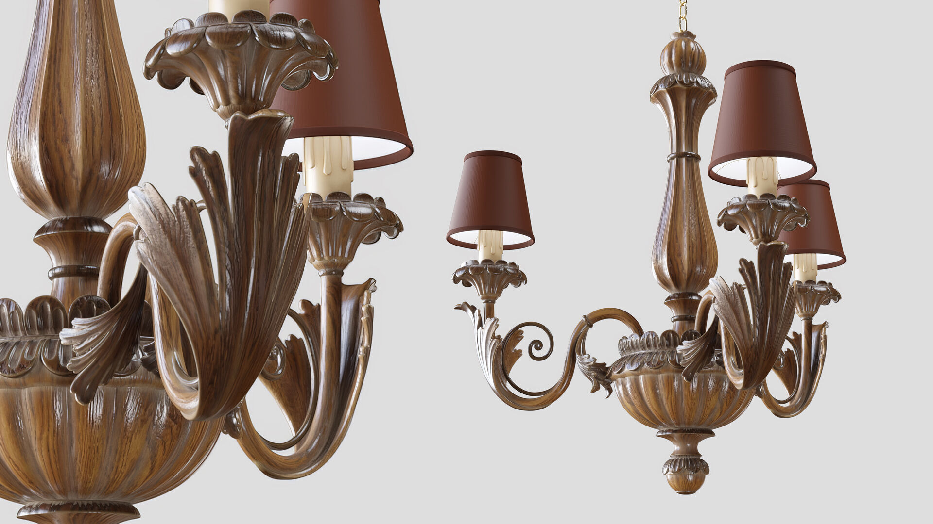 Chandelier Silvano Grifoni 3 lamp 3D model_2
