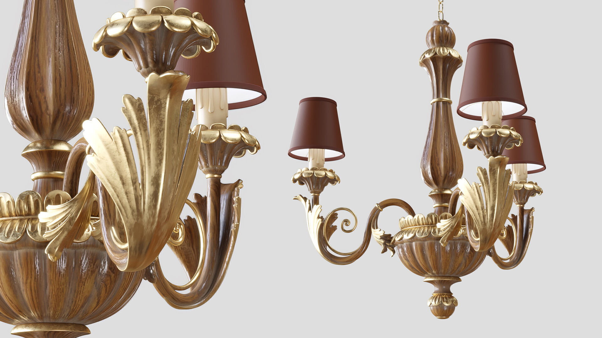 Chandelier Silvano Grifoni 3 lamp 3D model_3