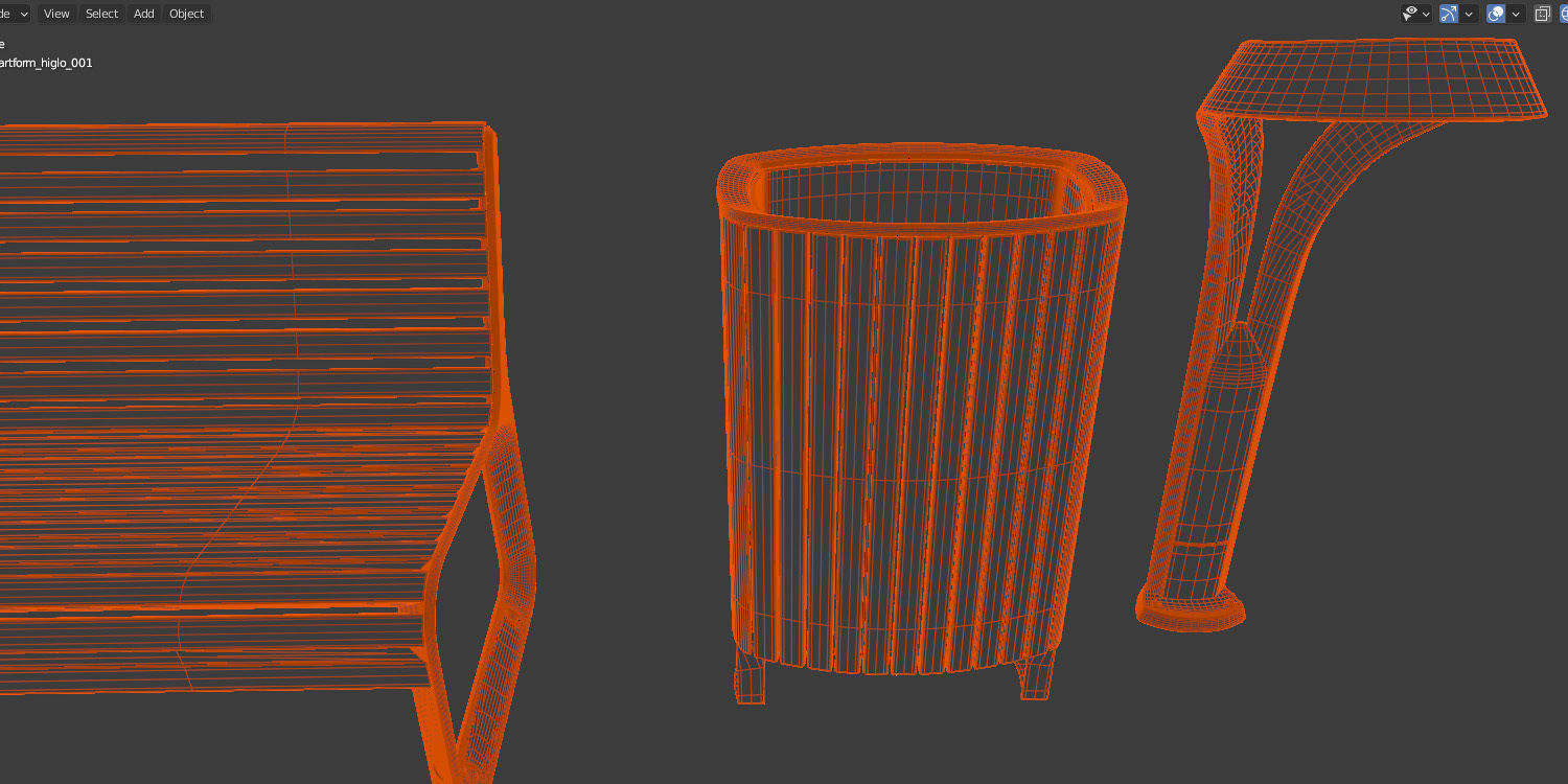 Elements for park 01 3D model_16