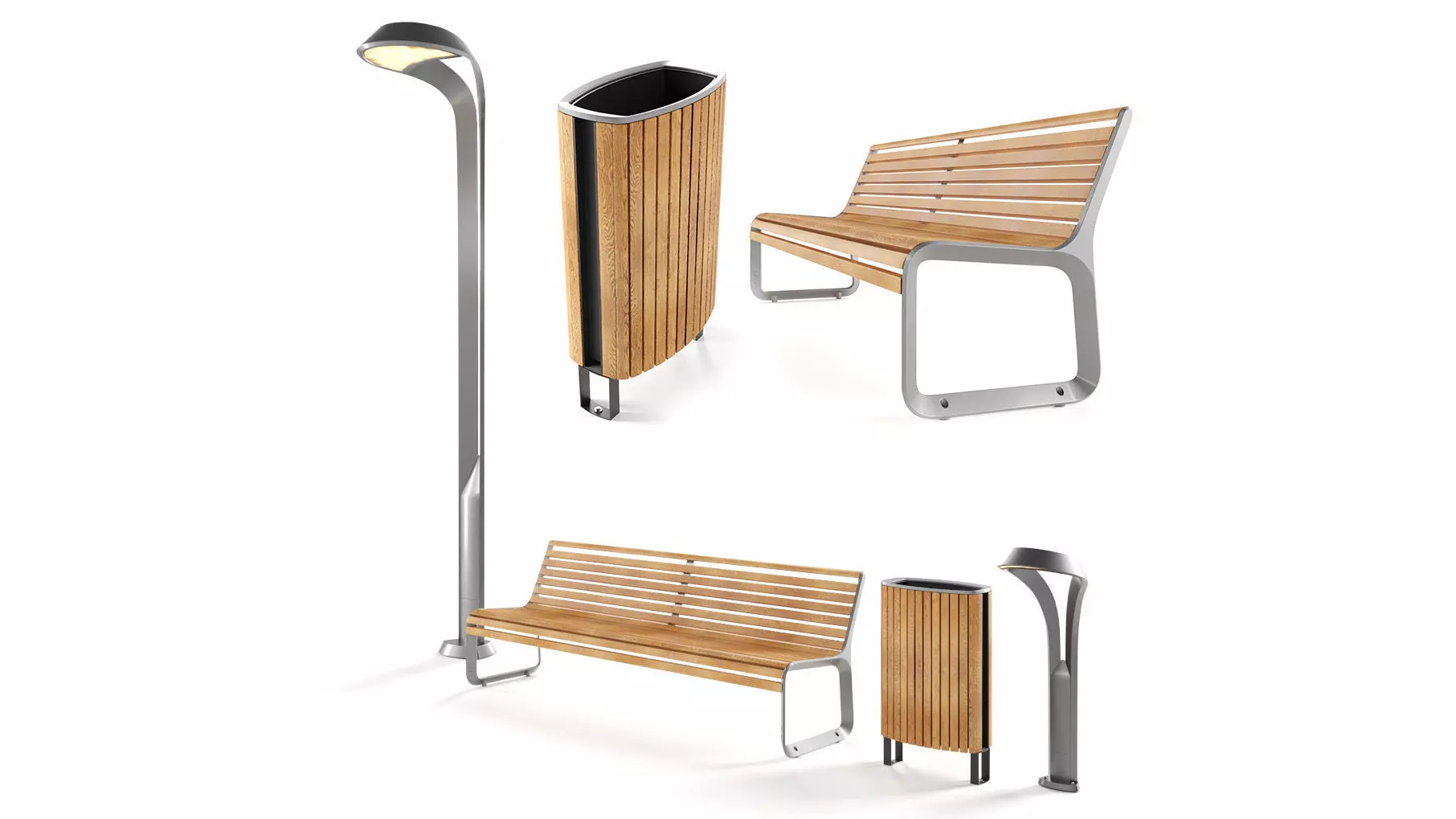 Elements for park 01 3D model_0