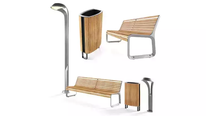 Elements for park 01 3D model