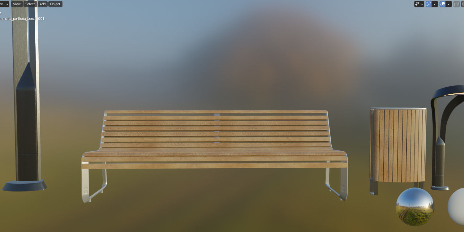 Elements for park 01 3D model_11