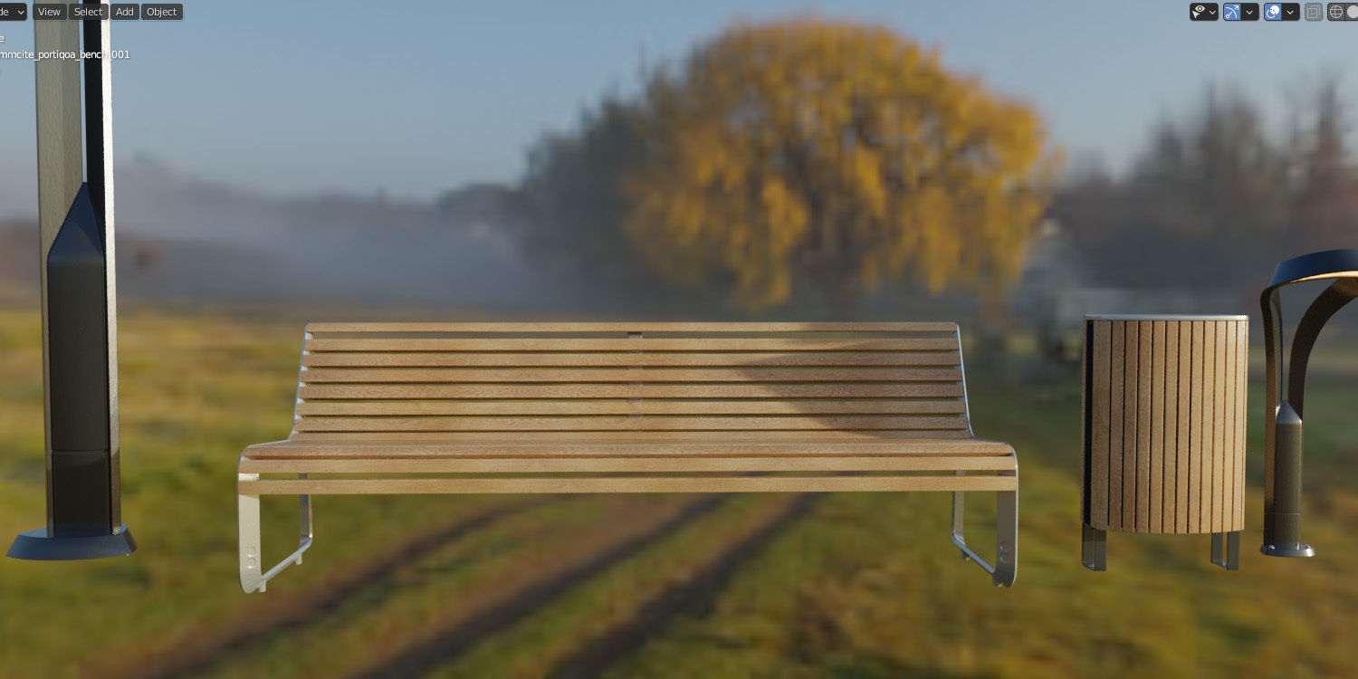 Elements for park 01 3D model_1