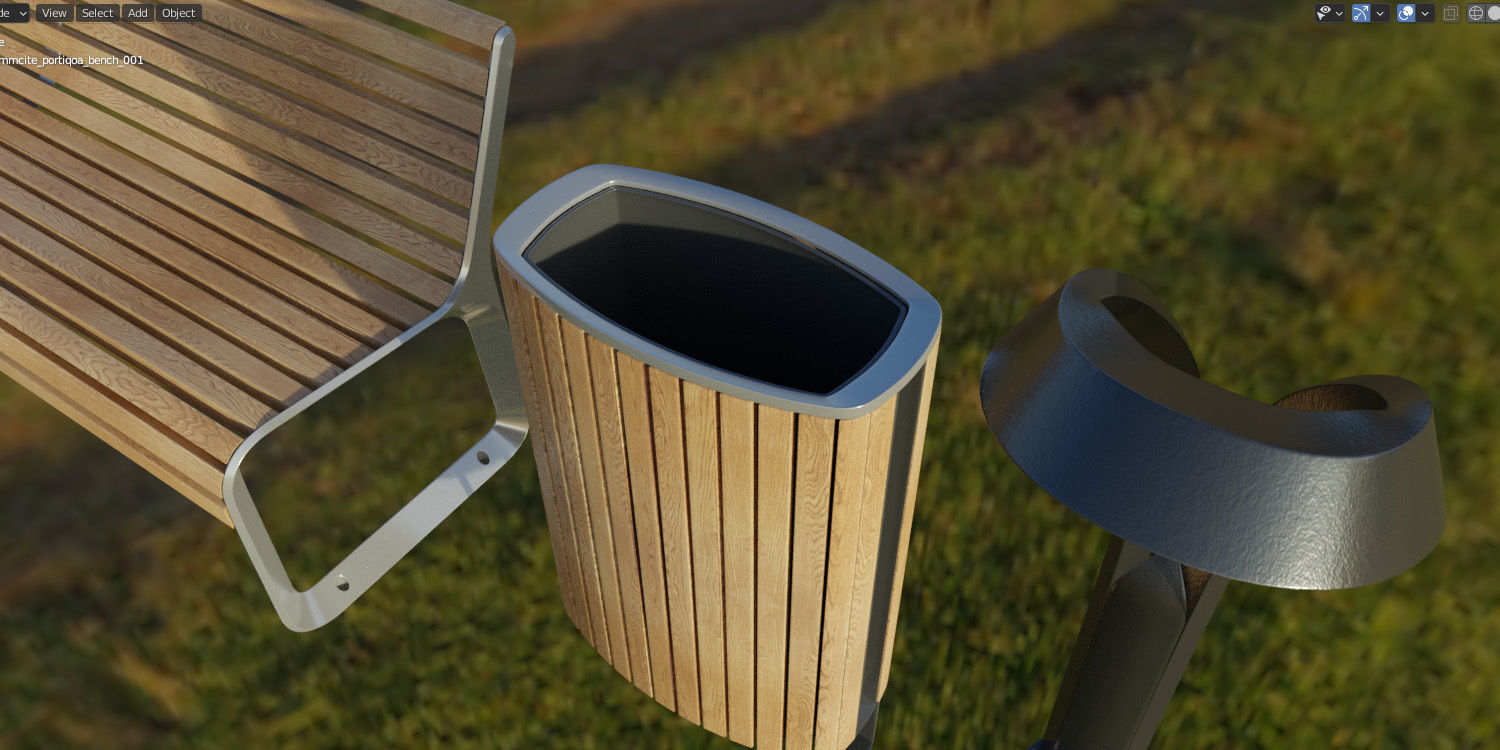 Elements for park 01 3D model_5