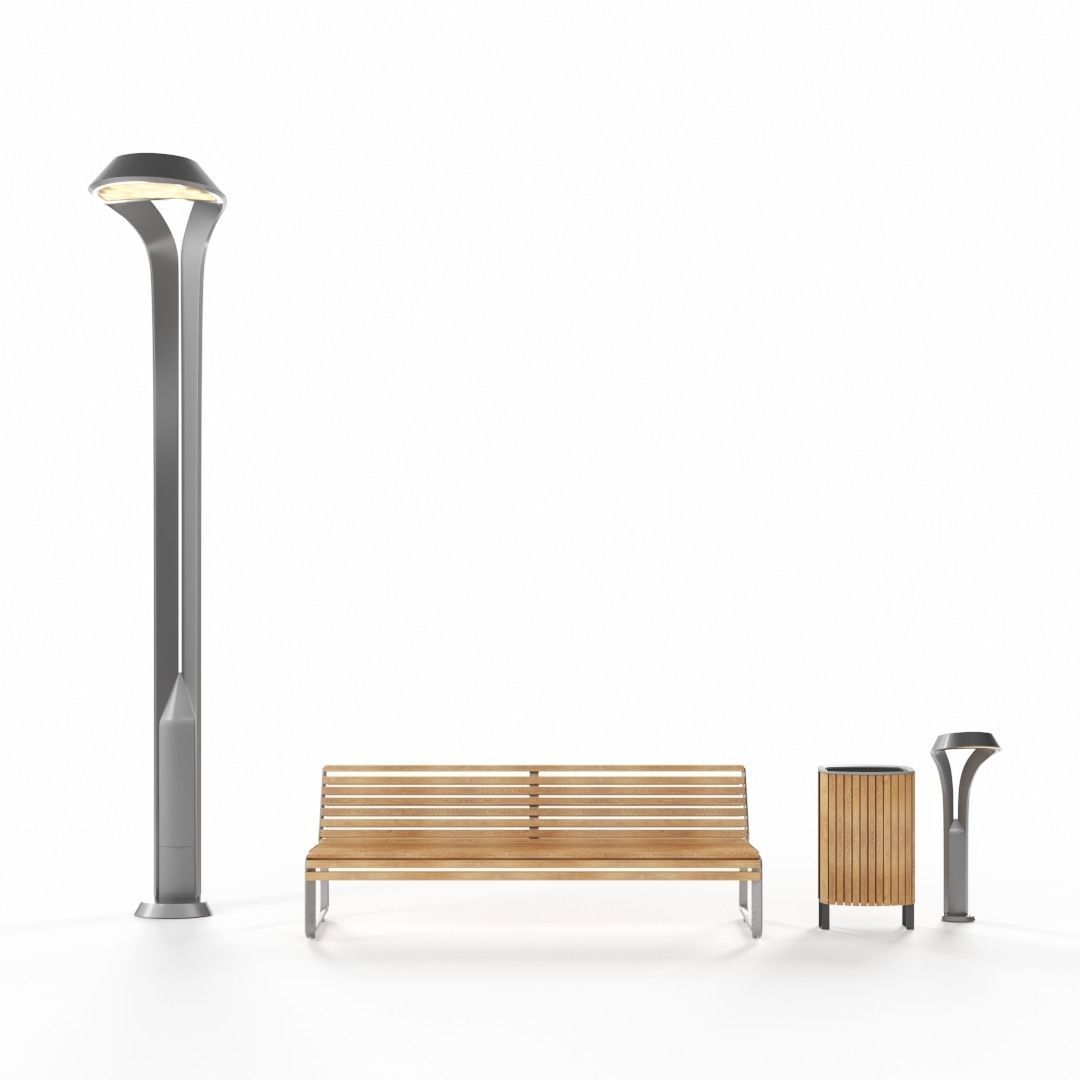 Elements for park 01 3D model_2