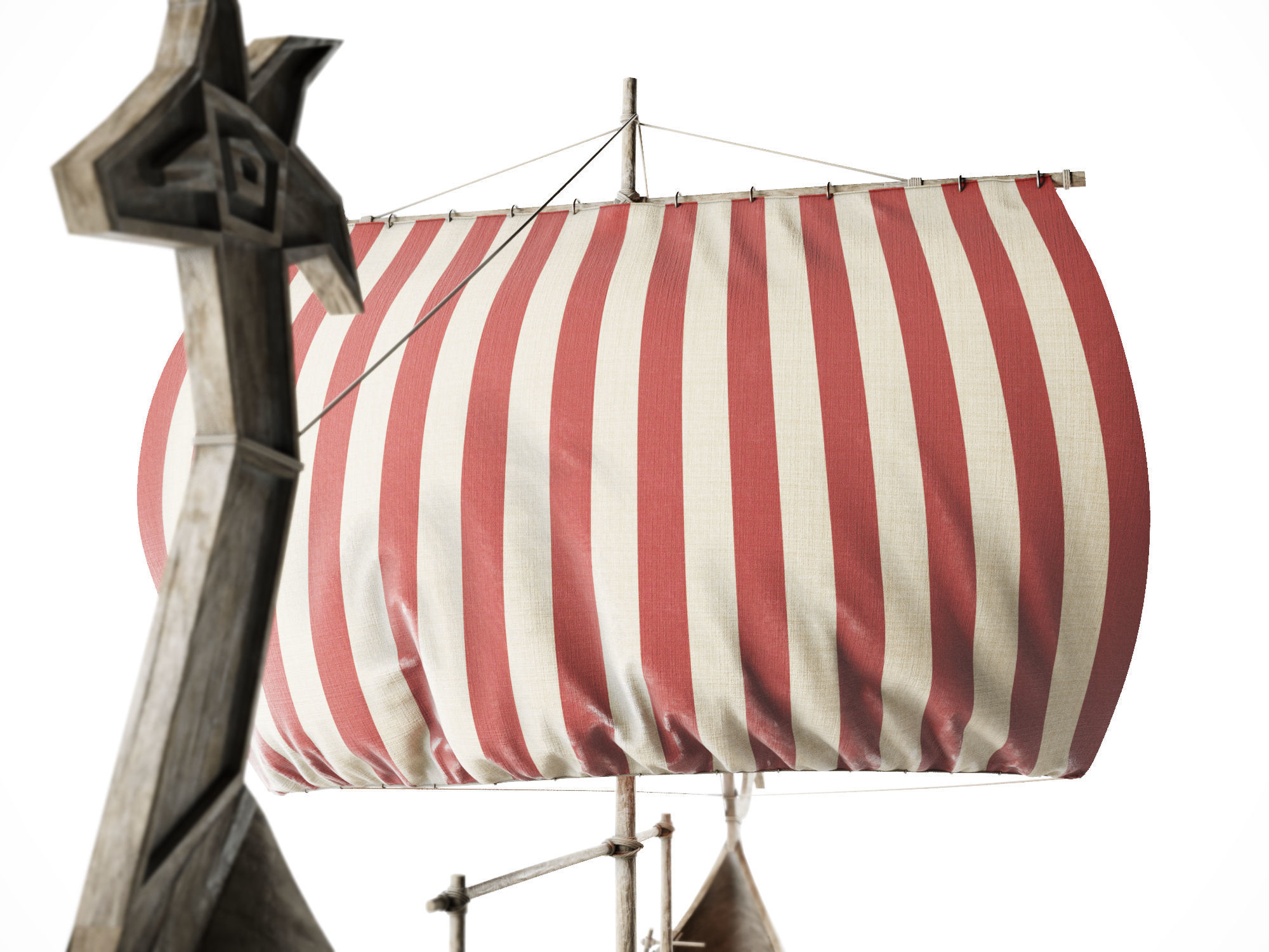 Viking Ship Low-poly 3D model_8