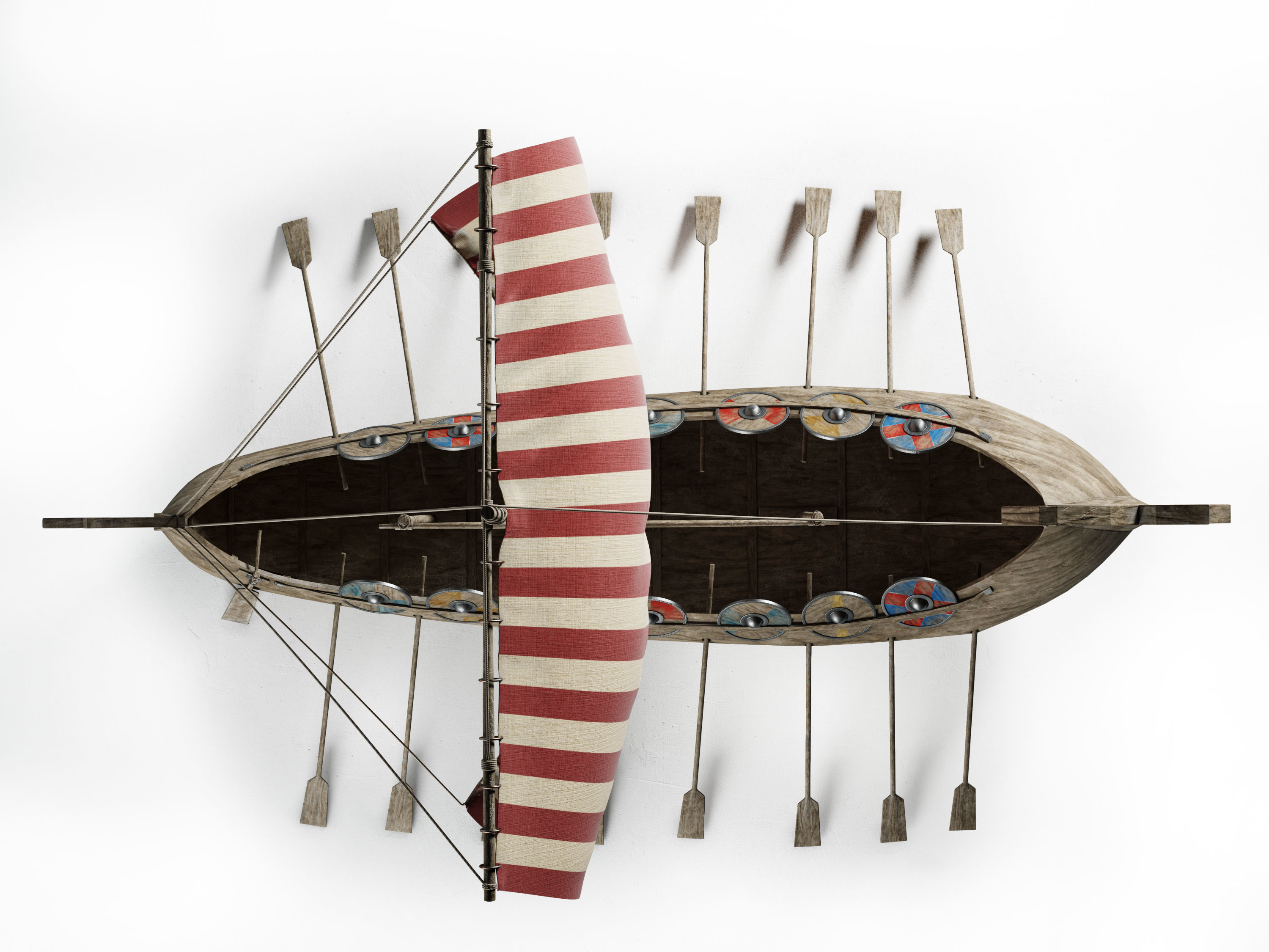 Viking Ship Low-poly 3D model_5