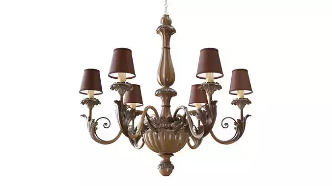 Chandelier Silvano Grifoni 6 lamp