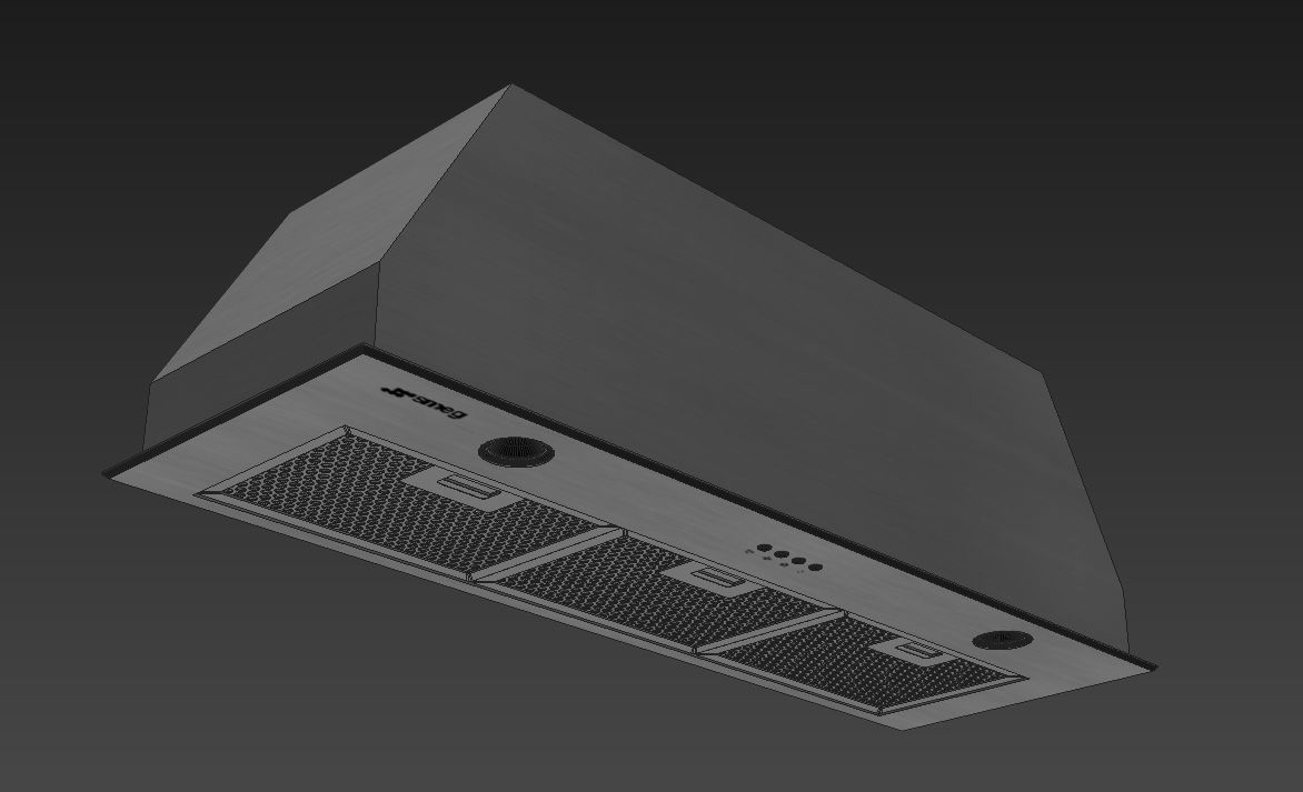 Smeg 90cm Concealed undermount rangehood 3D model CGTrader