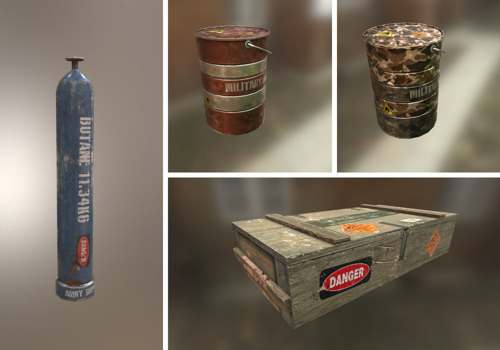 Army Base Props Low-poly 3D model_6