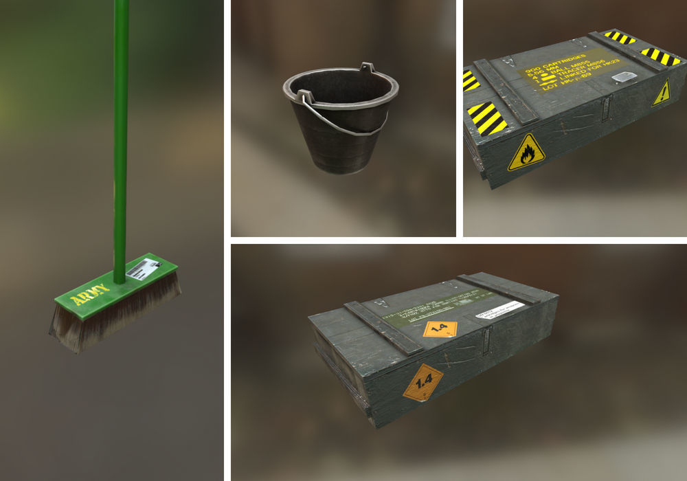 Army Base Props Low-poly 3D model_5