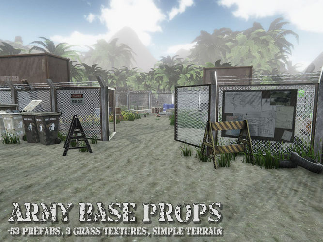 Army Base Props Low-poly 3D model