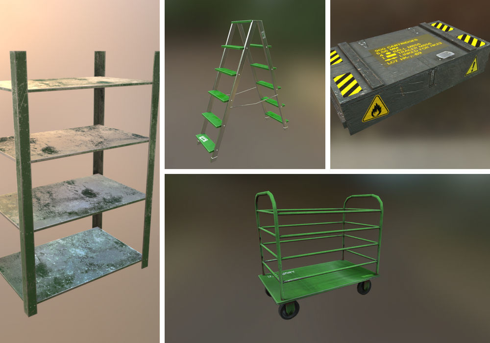 Army Base Props Low-poly 3D model_8