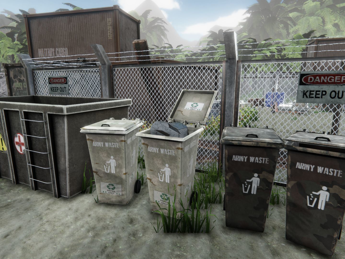 Army Base Props Low-poly 3D model_12