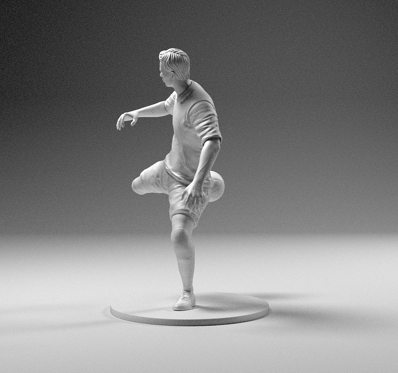 Footballer 02 Footstrike 06 Stl 3D print model_2