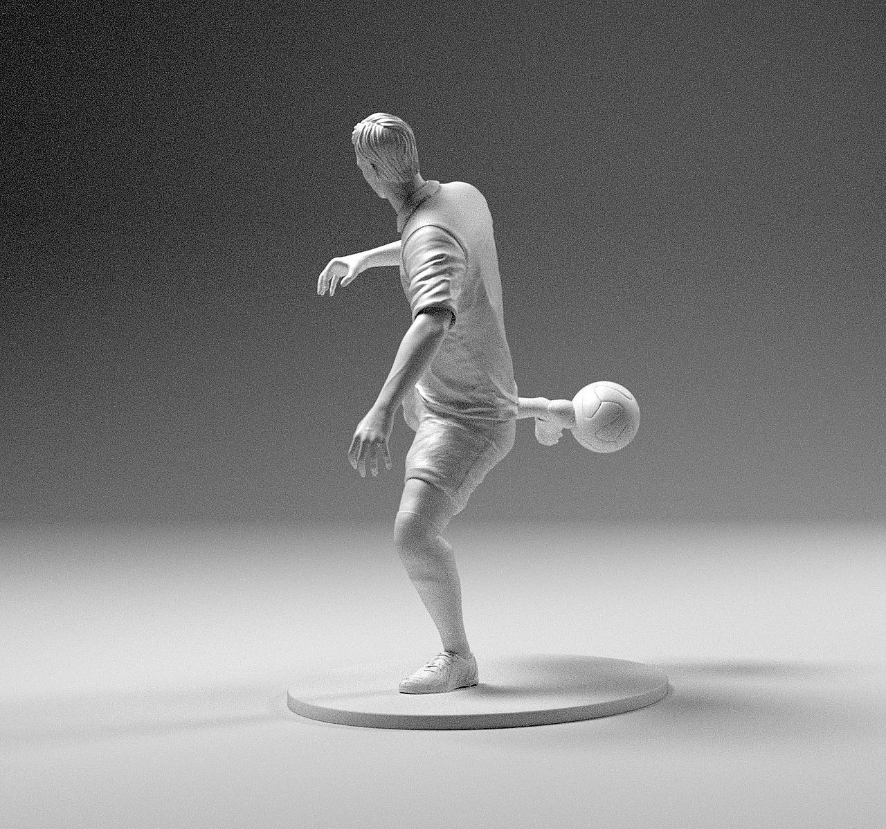 Footballer 02 Footstrike 06 Stl 3D print model_6