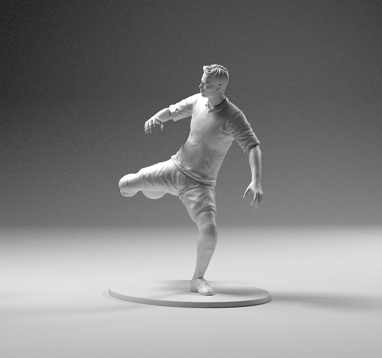 Footballer 02 Footstrike 06 Stl 3D print model_5