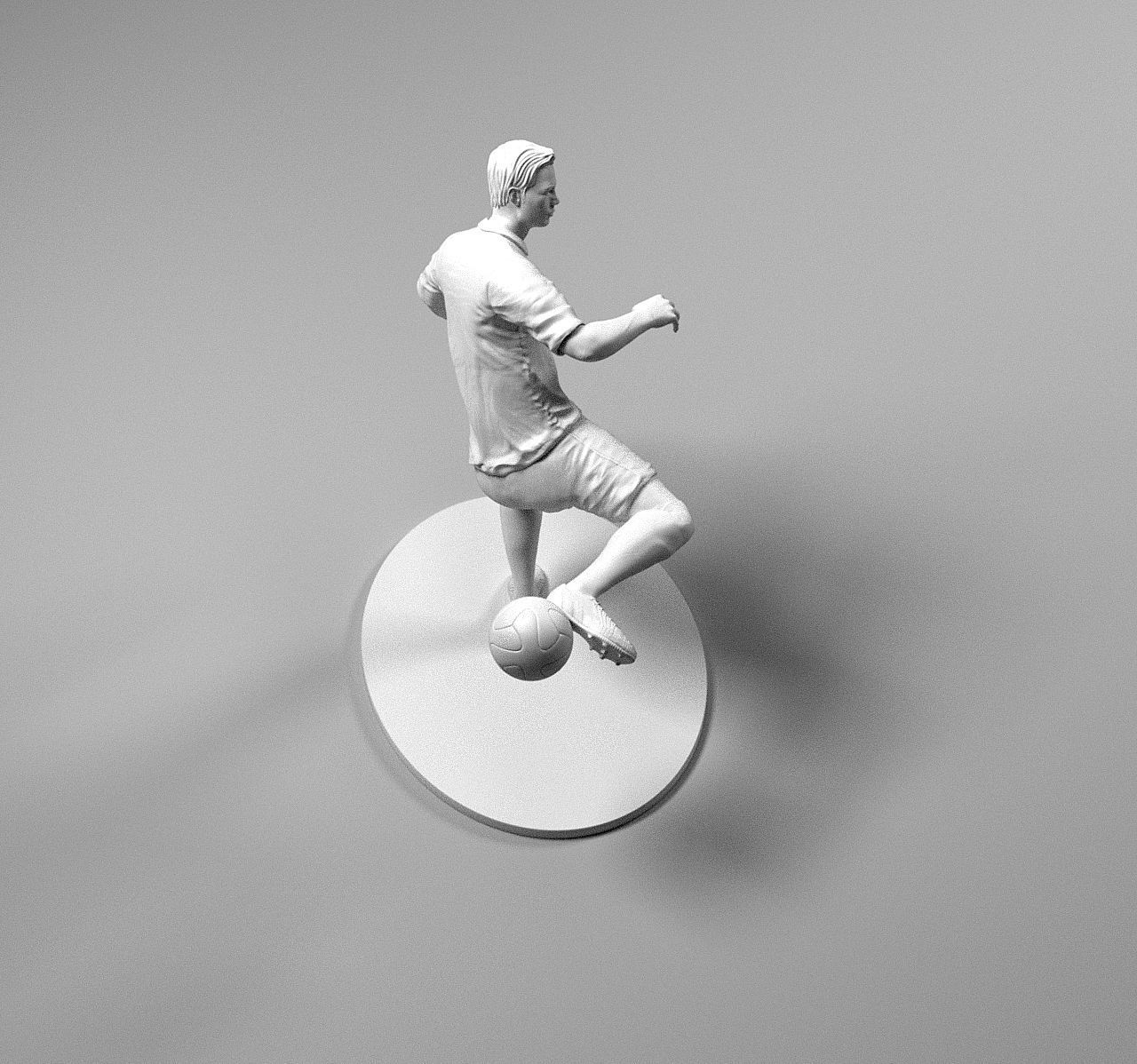 Footballer 02 Footstrike 06 Stl 3D print model_9