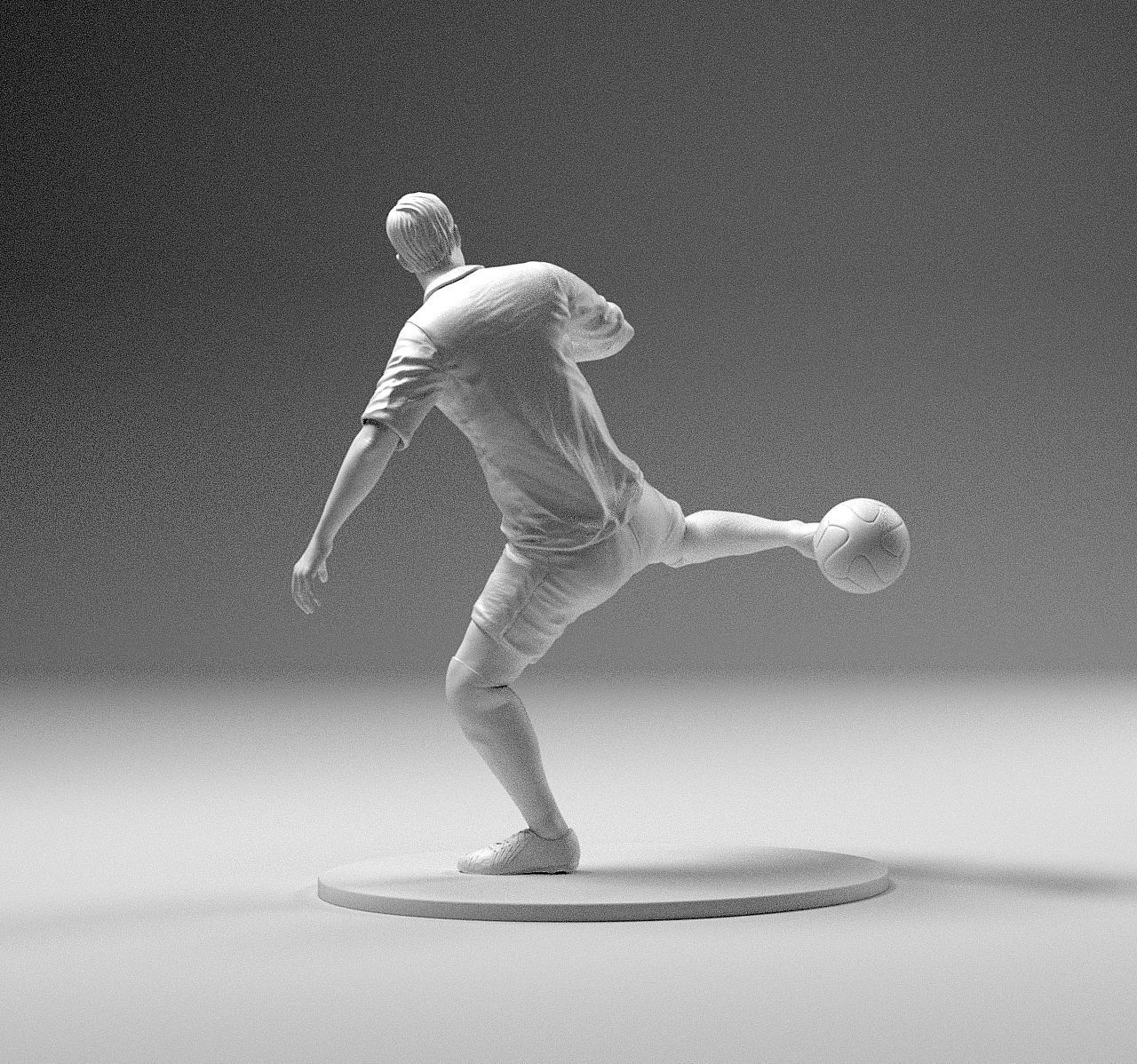 Footballer 02 Footstrike 06 Stl 3D print model_3