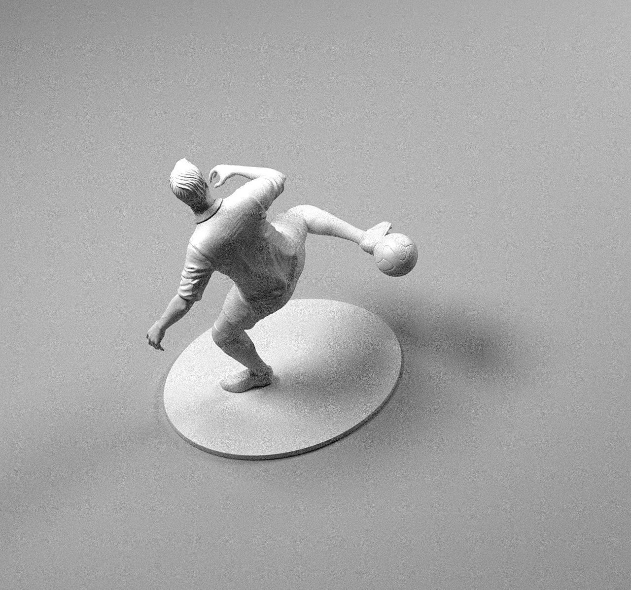 Footballer 02 Footstrike 06 Stl 3D print model_10