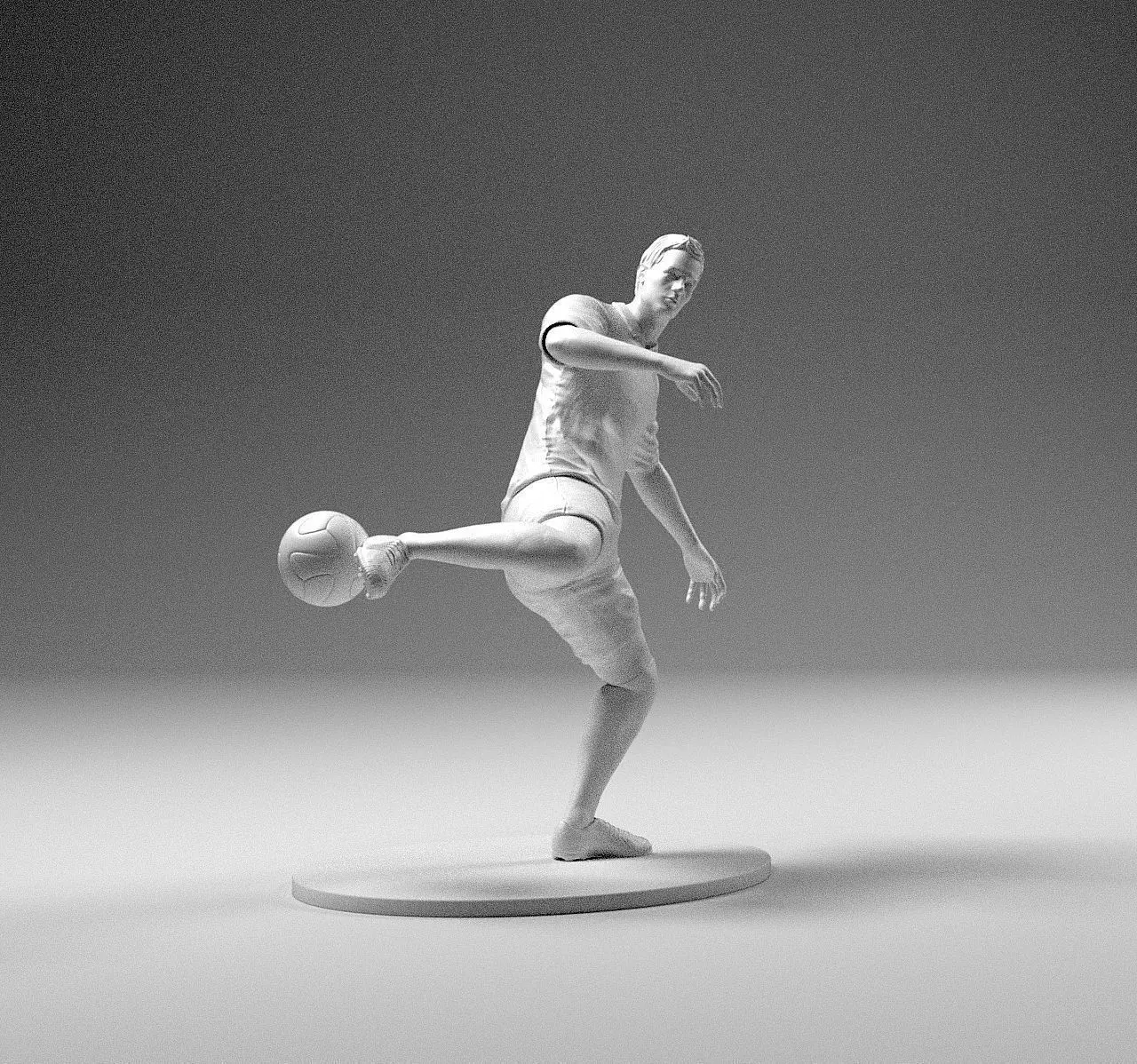 Footballer 02 Footstrike 06 Stl 3D print model_0