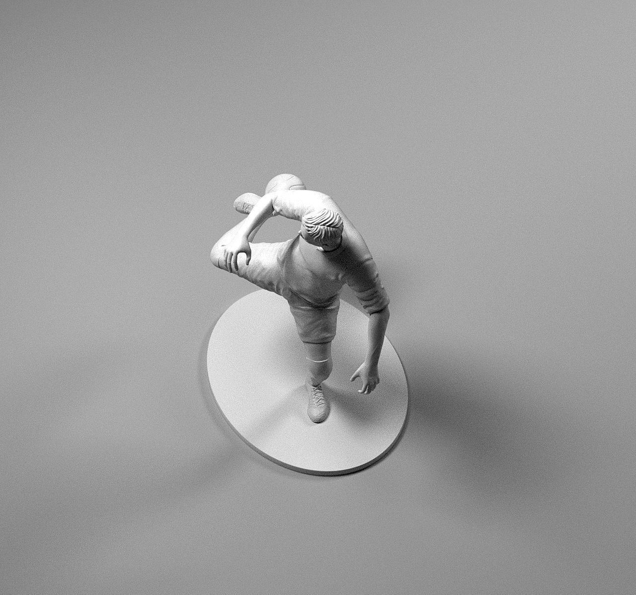 Footballer 02 Footstrike 06 Stl 3D print model_7