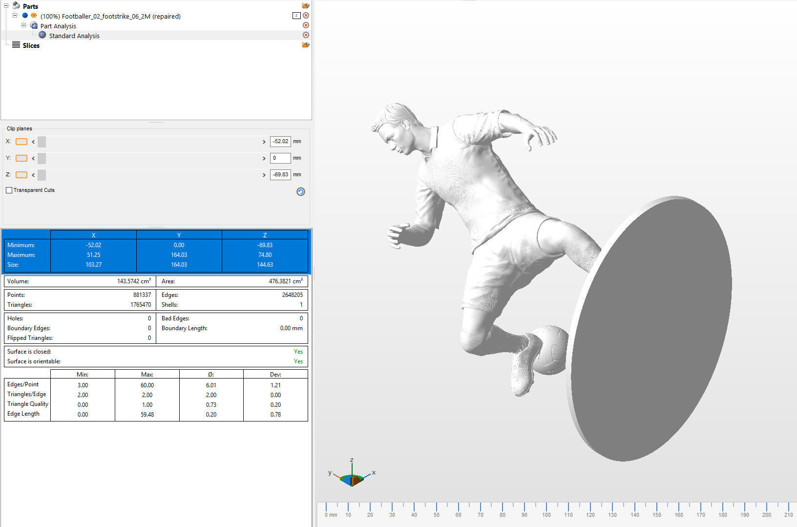 Footballer 02 Footstrike 06 Stl 3D print model_8