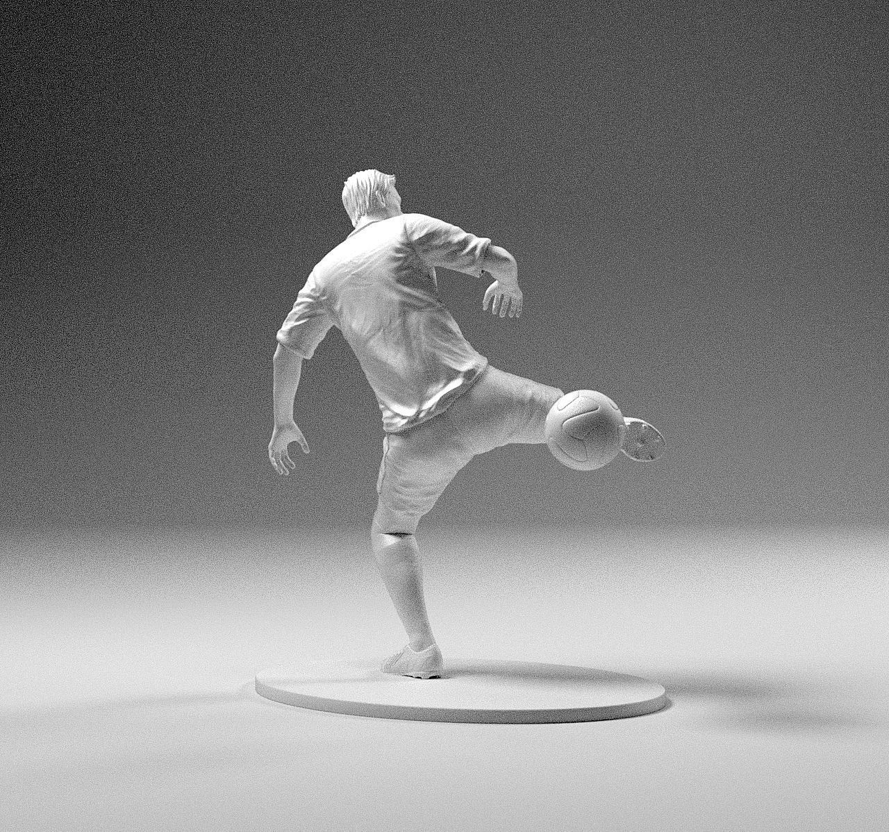 Footballer 02 Footstrike 06 Stl 3D print model_4